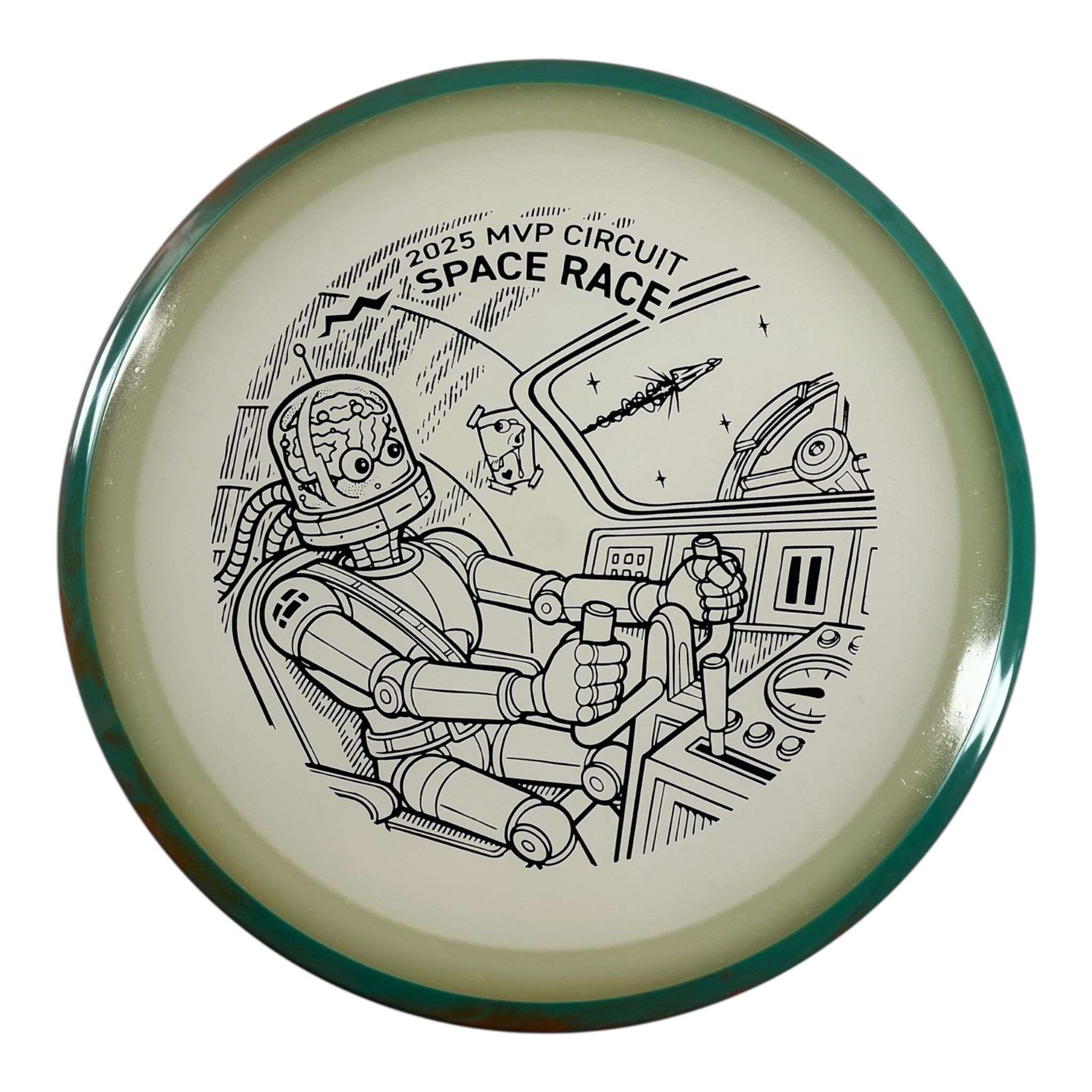 Axiom Discs Crave | Particle Eclipse | Blue Glow/Teal 172g (Space Race 2025) Disc Golf