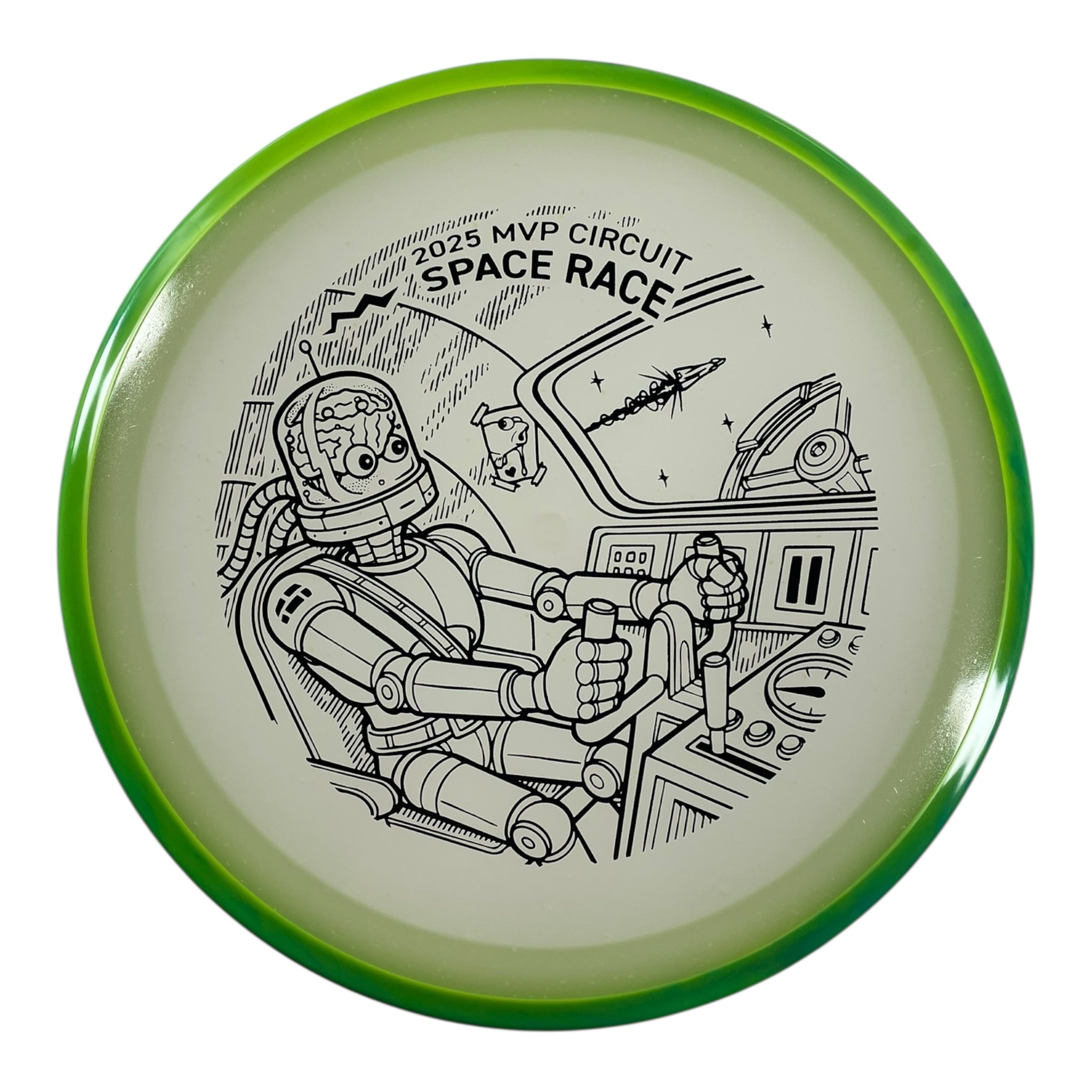 Axiom Discs Crave | Particle Eclipse | Blue Glow/Green 172g (Space Race 2025) Disc Golf