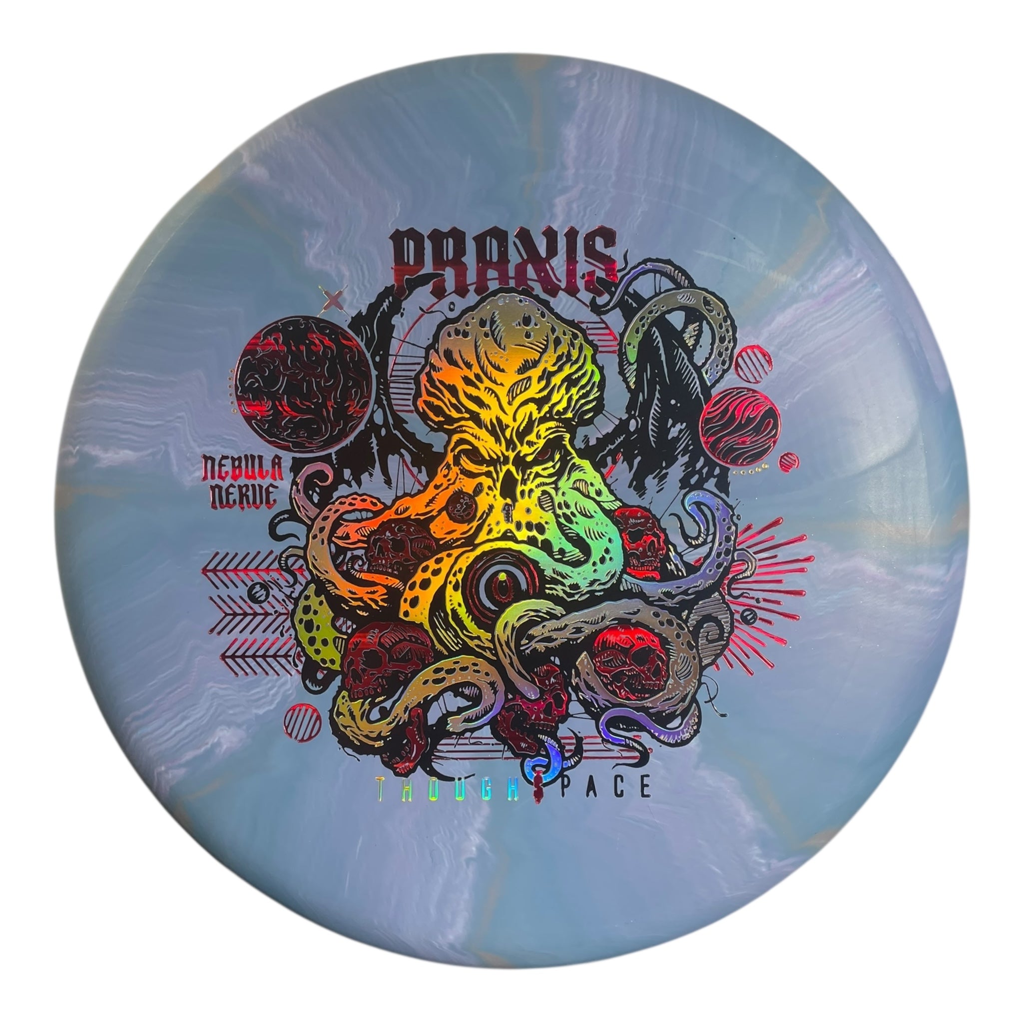 Thought Space Athletics Praxis | Nebula Nerve | Blue/Gold/Red 171g Disc Golf