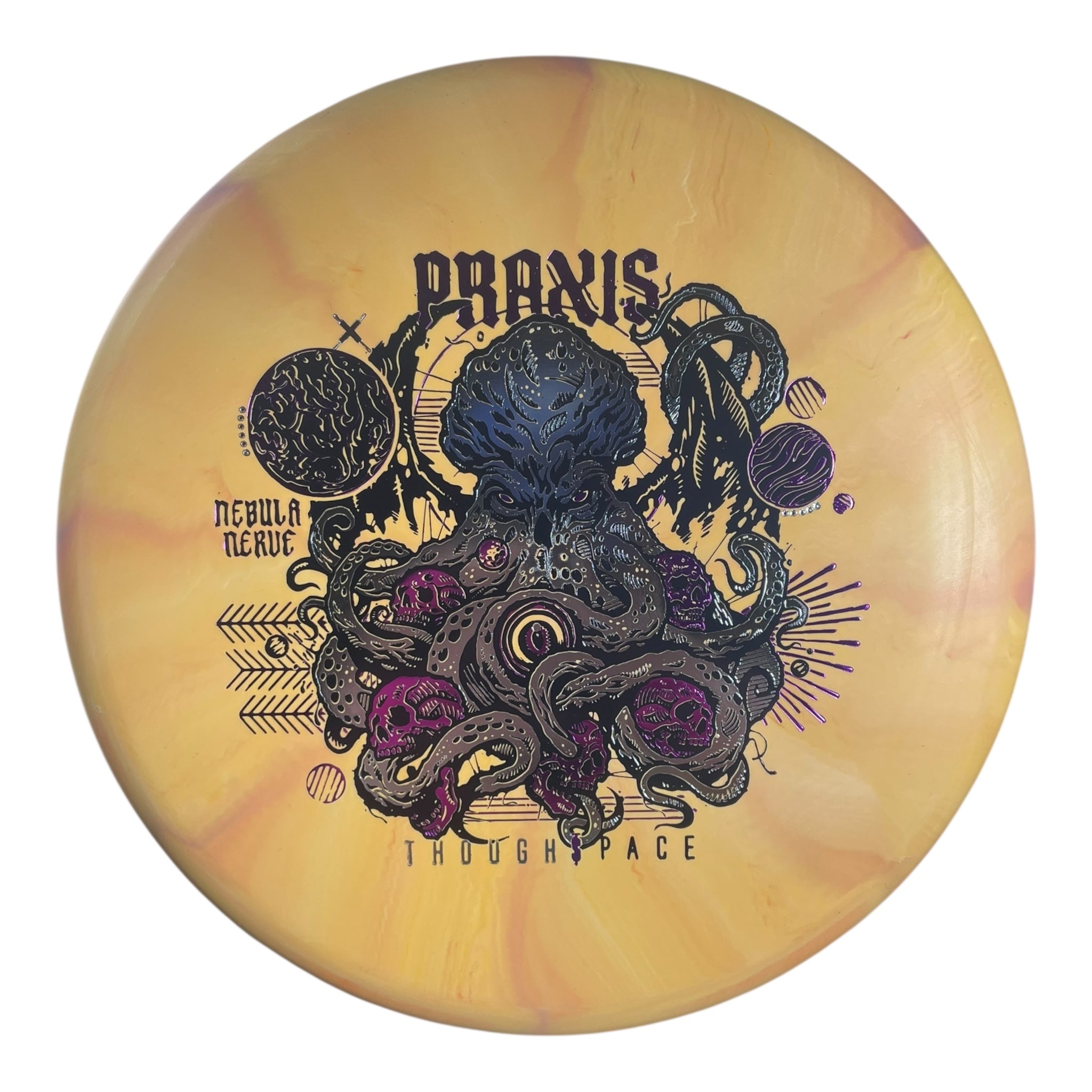 Thought Space Athletics Praxis | Nebula Nerve | Orange/Silver/Purple 171g Disc Golf