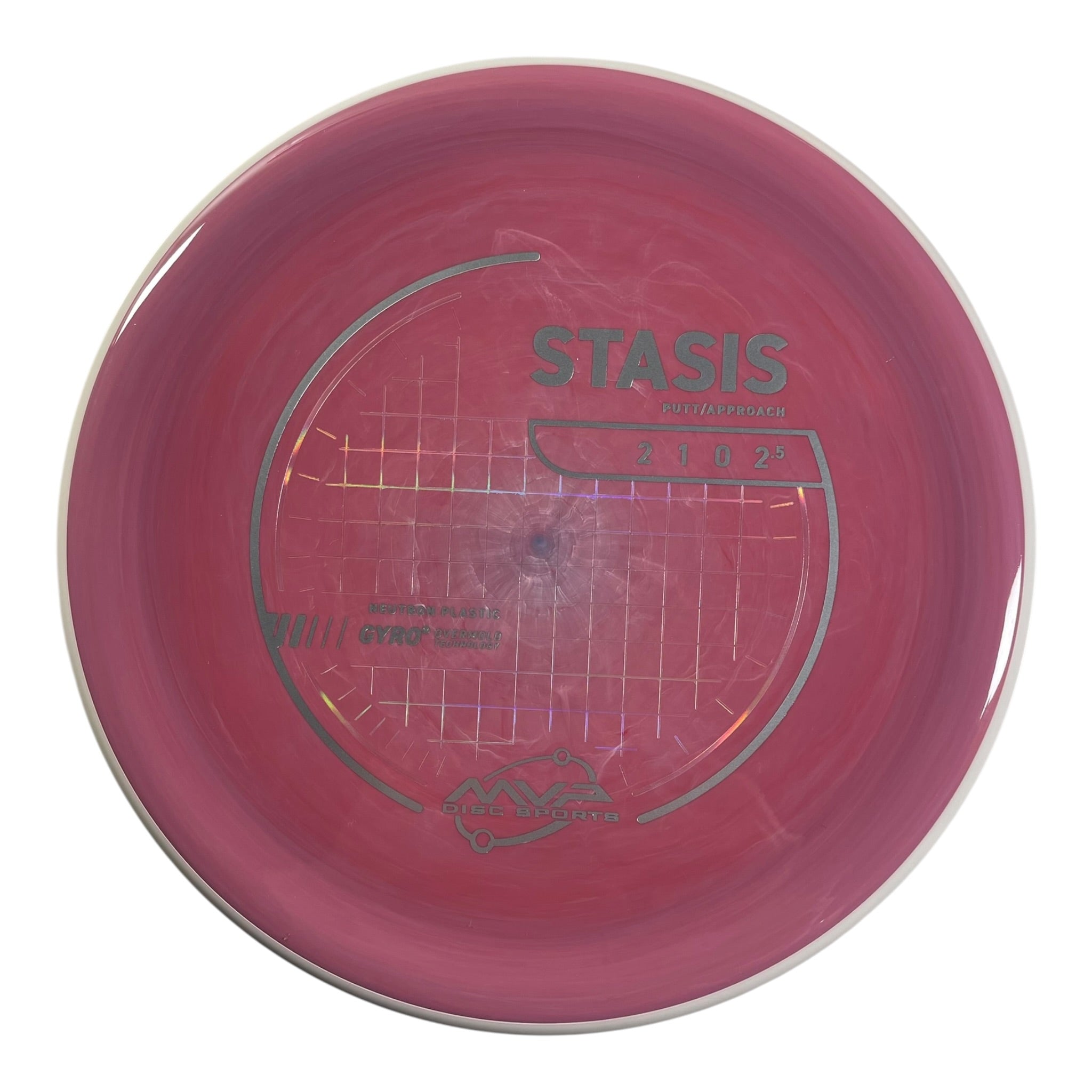 MVP Disc Sports Stasis | Neutron | Pink/White 174g (Project Lab Coat) Disc Golf