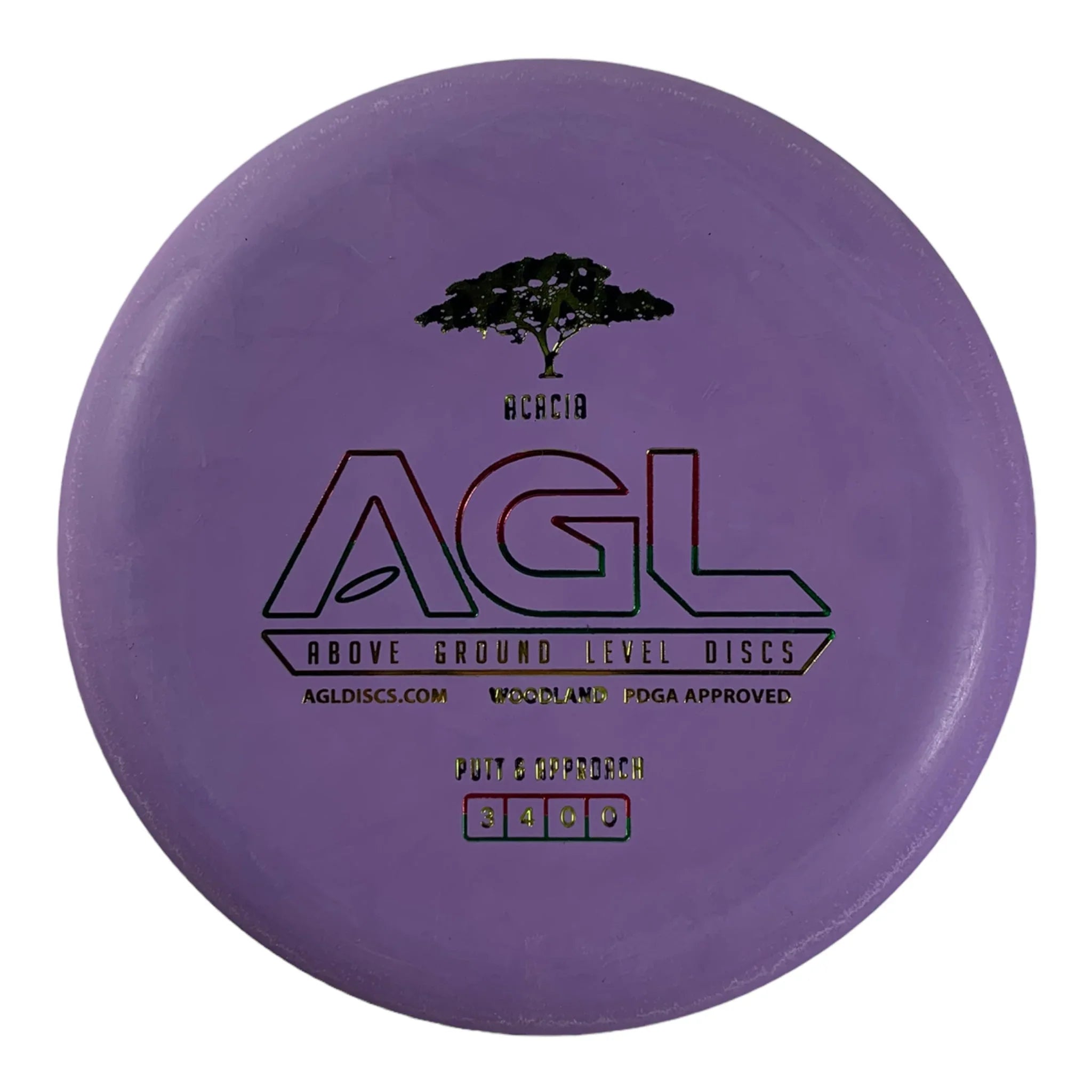 Above Ground Level Acacia | Woodland | Purple/Rasta 176g Disc Golf