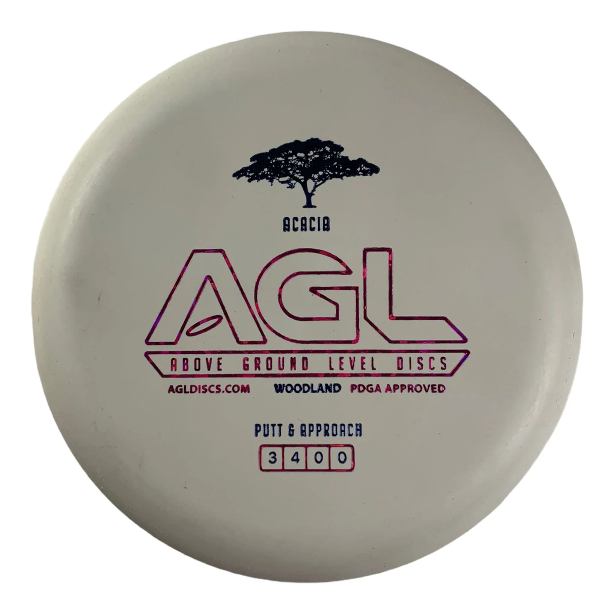 Above Ground Level Acacia | Woodland | White/Pink 170g Disc Golf