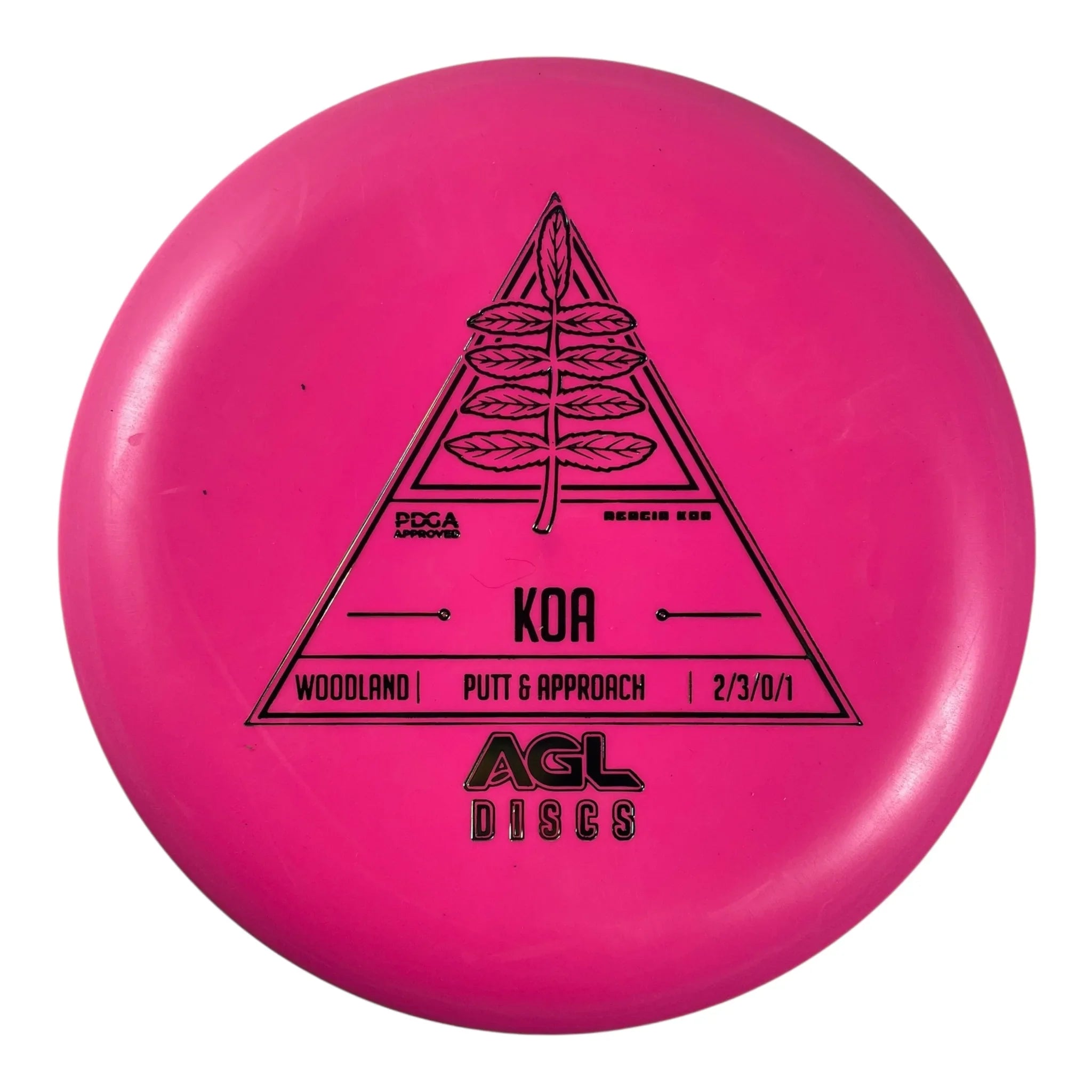 Above Ground Level Koa | Woodland | Pink/Green 175g Disc Golf