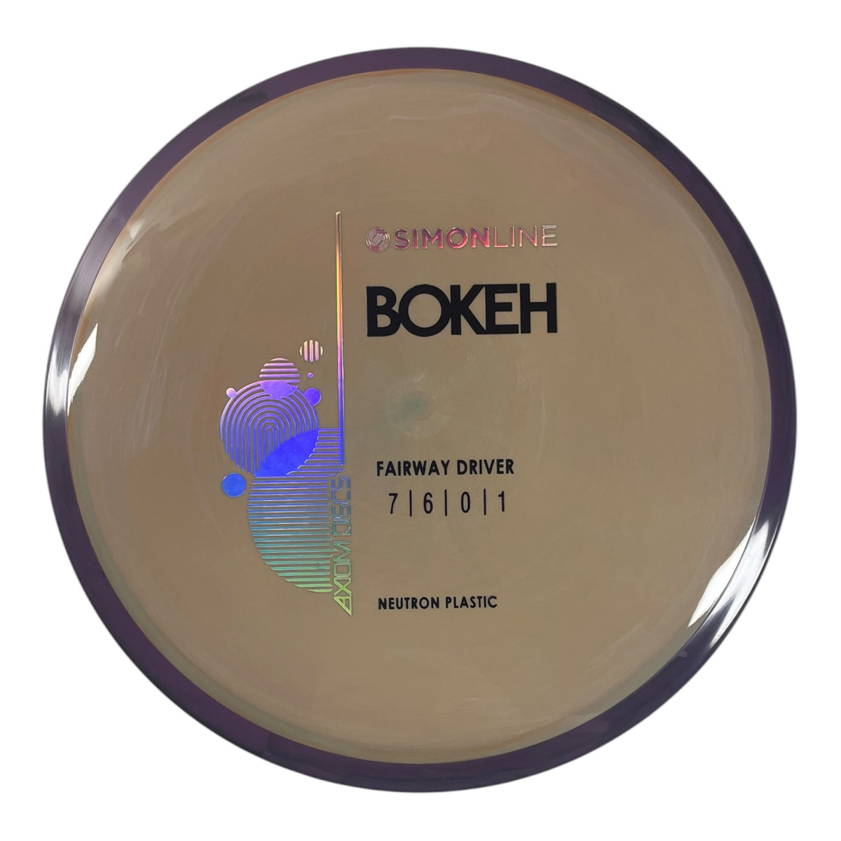 Axiom Discs Bokeh | Neutron | Tan/Purple 174g Disc Golf