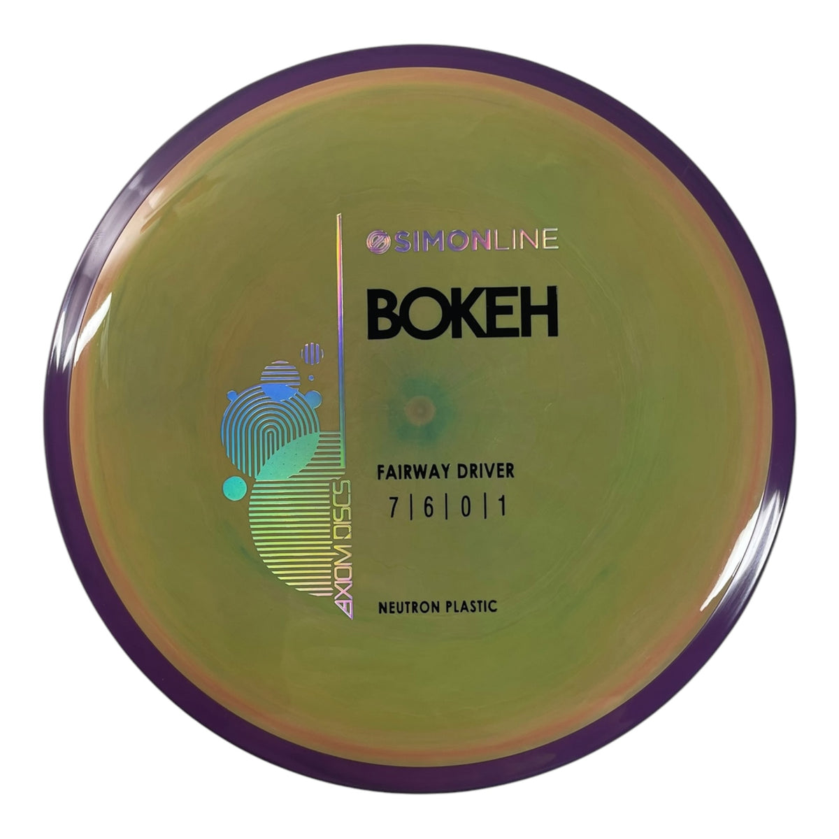 Axiom Discs Bokeh | Neutron | Yellow/Purple 167g Disc Golf
