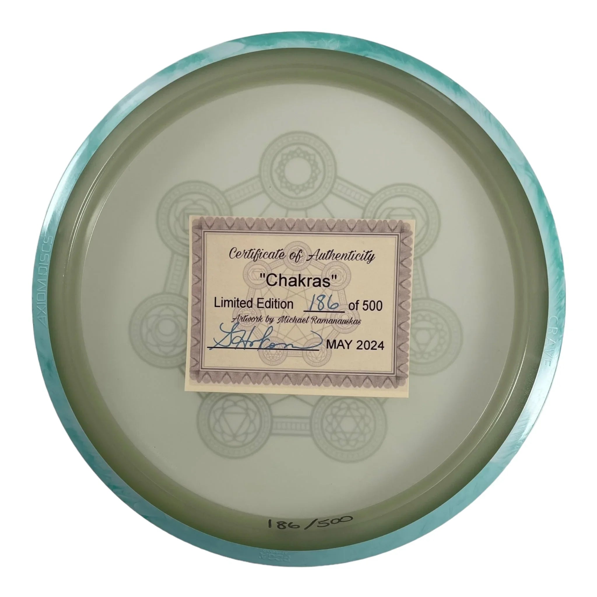 Axiom Discs Crave | Eclipse | Chakras 174g 186/500 (Sarah Hokom) Disc Golf