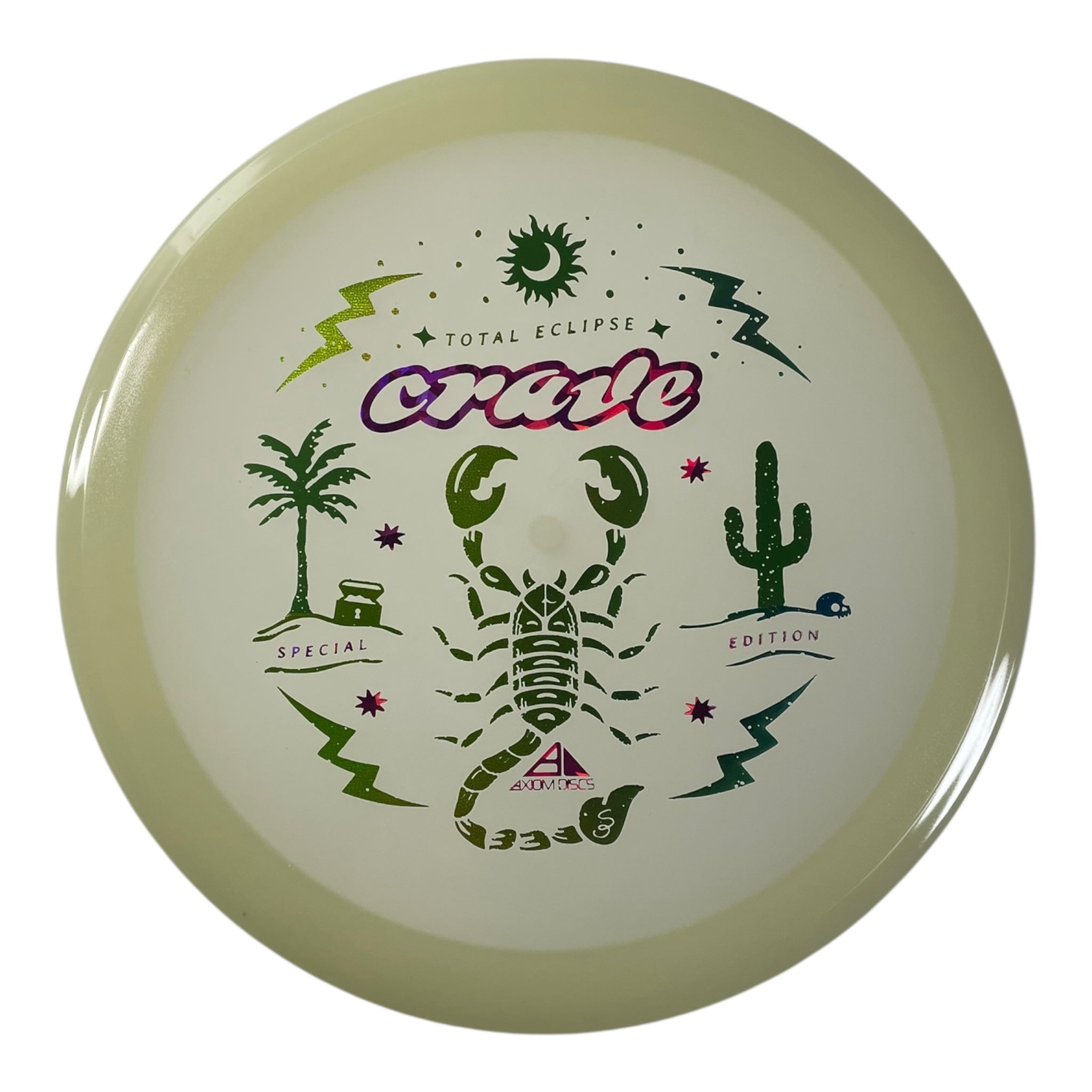 Axiom Discs Crave | Total Eclipse | Blue Glow/Green Rim/Green 173g (Special Edition) Disc Golf