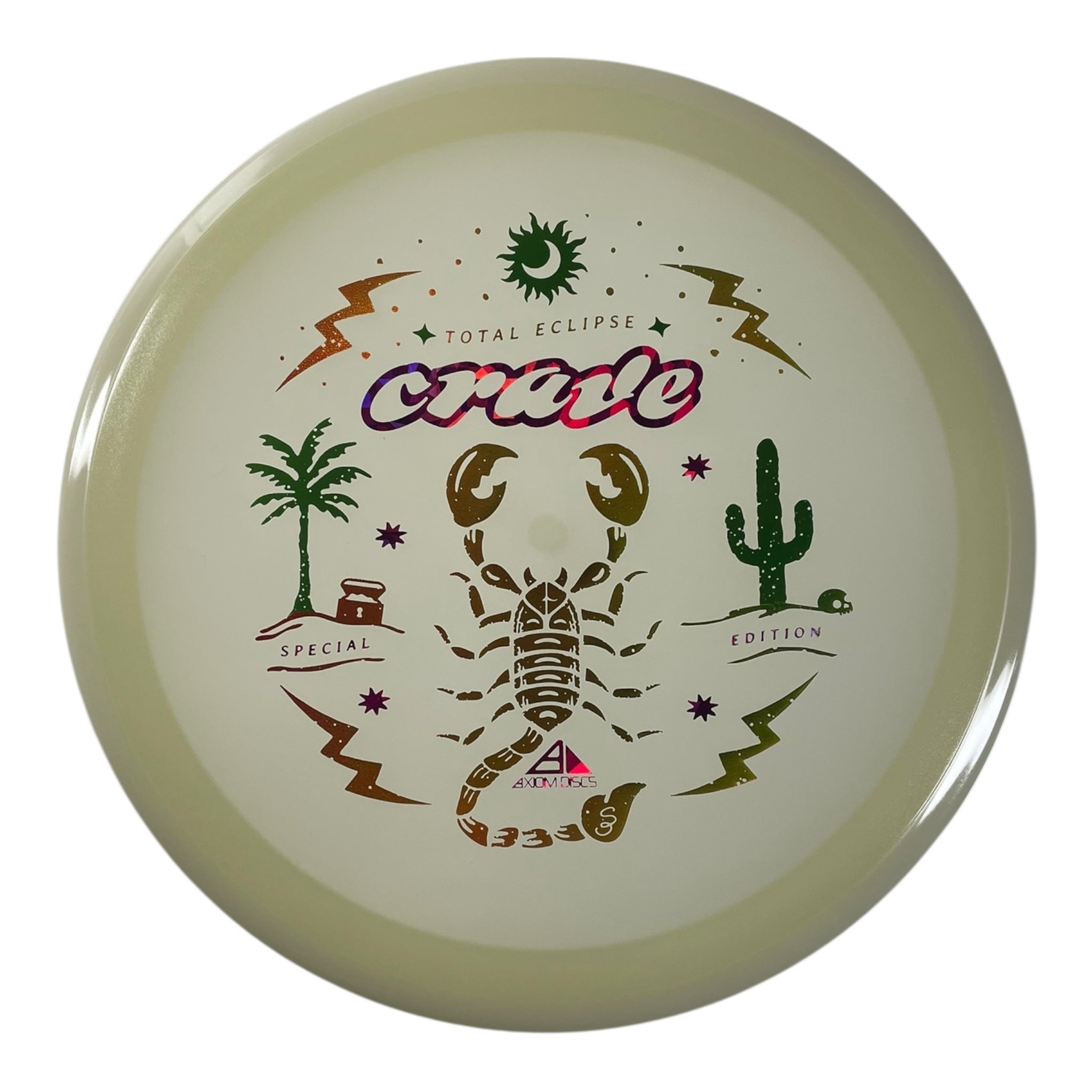 Axiom Discs Crave | Total Eclipse | Blue Glow/White Rim/Yellow 173g (Special Edition) Disc Golf