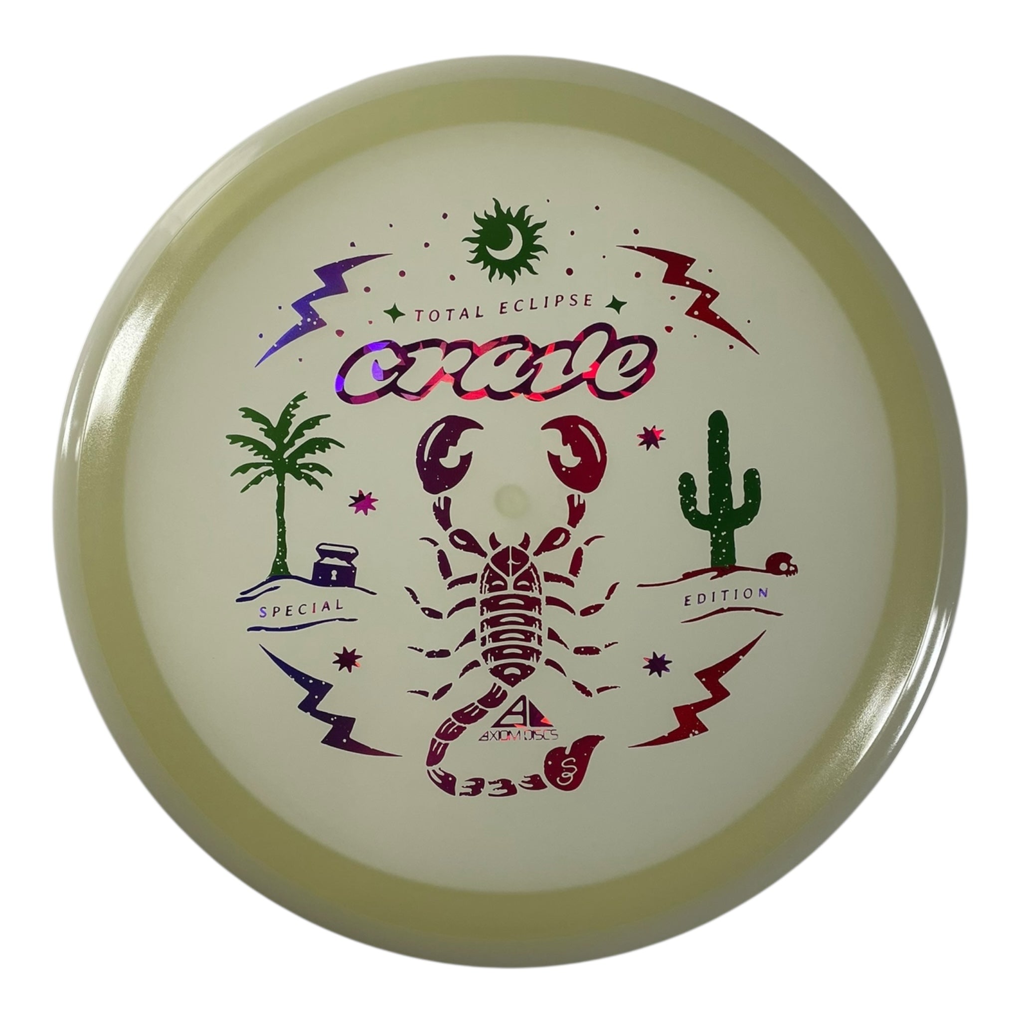 Axiom Discs Crave | Total Eclipse | Teal Glow/White Rim/Pink 170g (Special Edition) Disc Golf