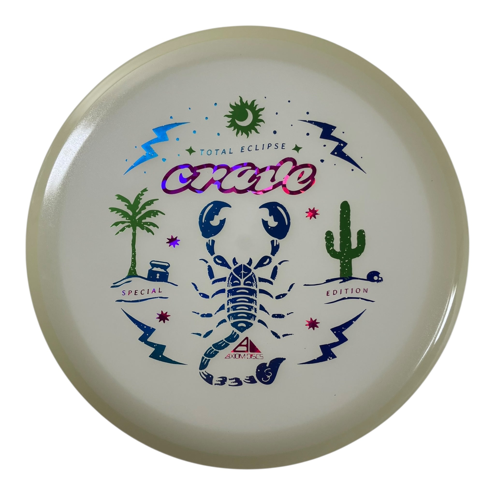 Axiom Discs Crave | Total Eclipse | Green Glow/Blue Rim/Teal 171g (Special Edition) Disc Golf
