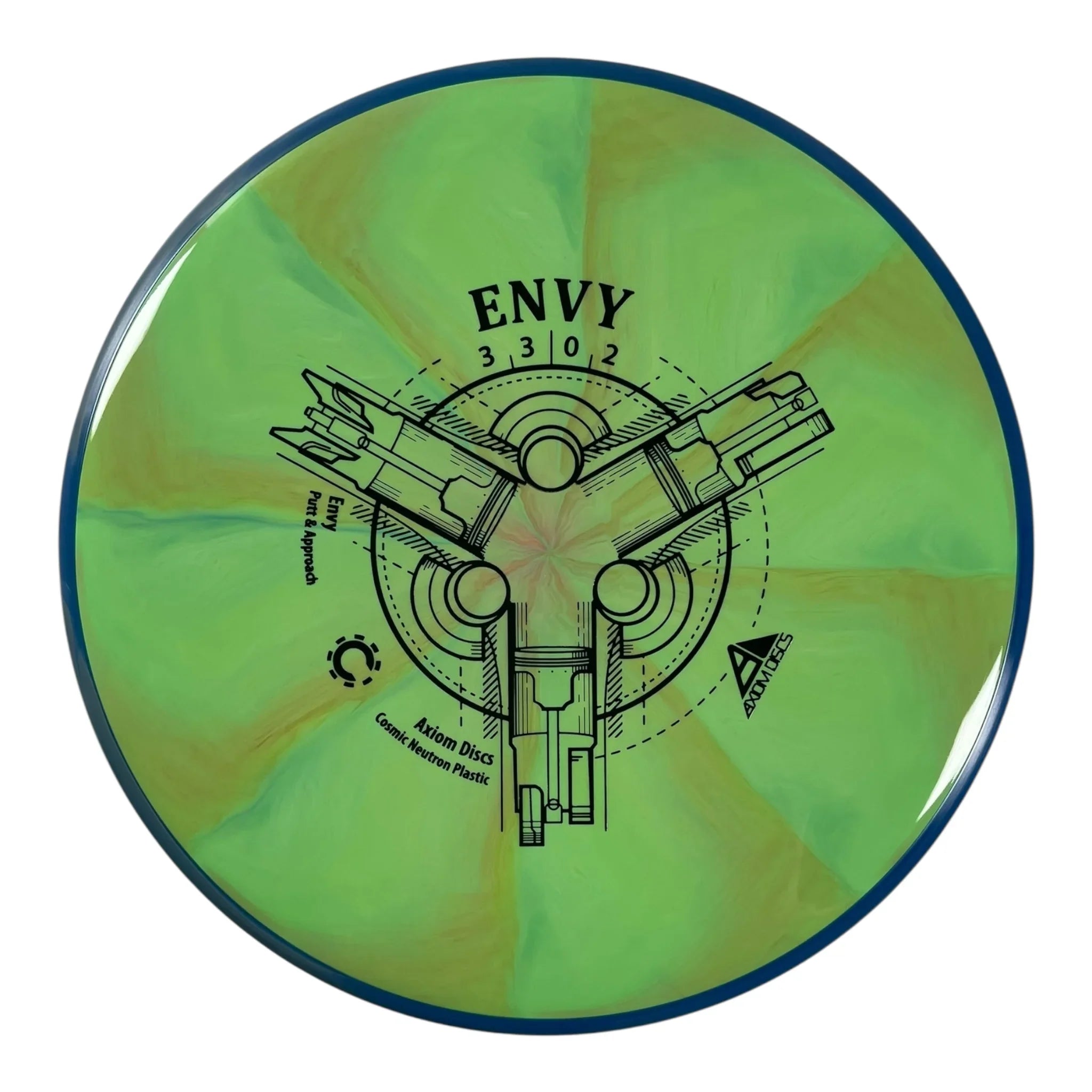 Axiom Discs Envy | Cosmic Neutron | Green/Blue 166g Disc Golf