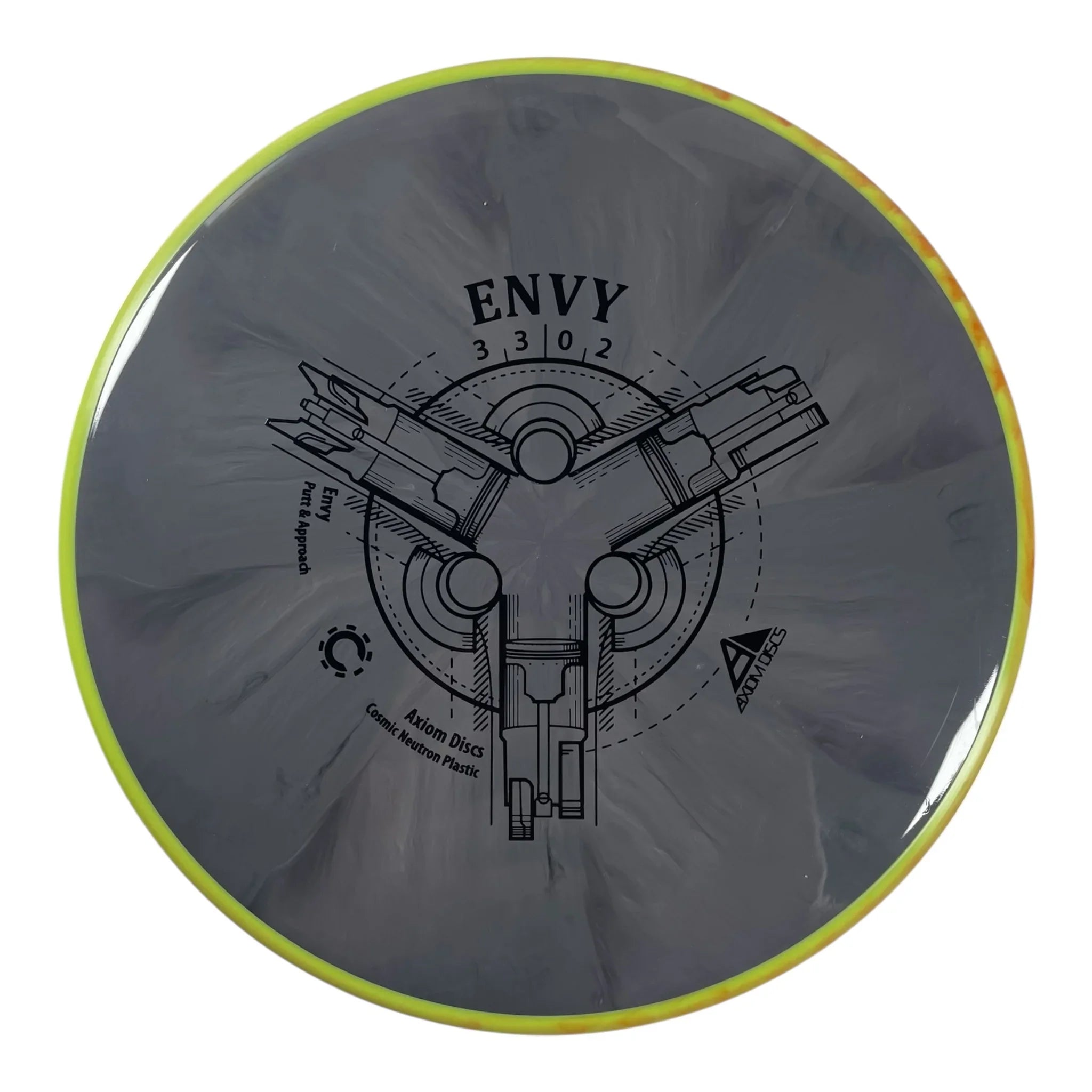 Axiom Discs Envy | Cosmic Neutron | Grey/Yellow 173g Disc Golf