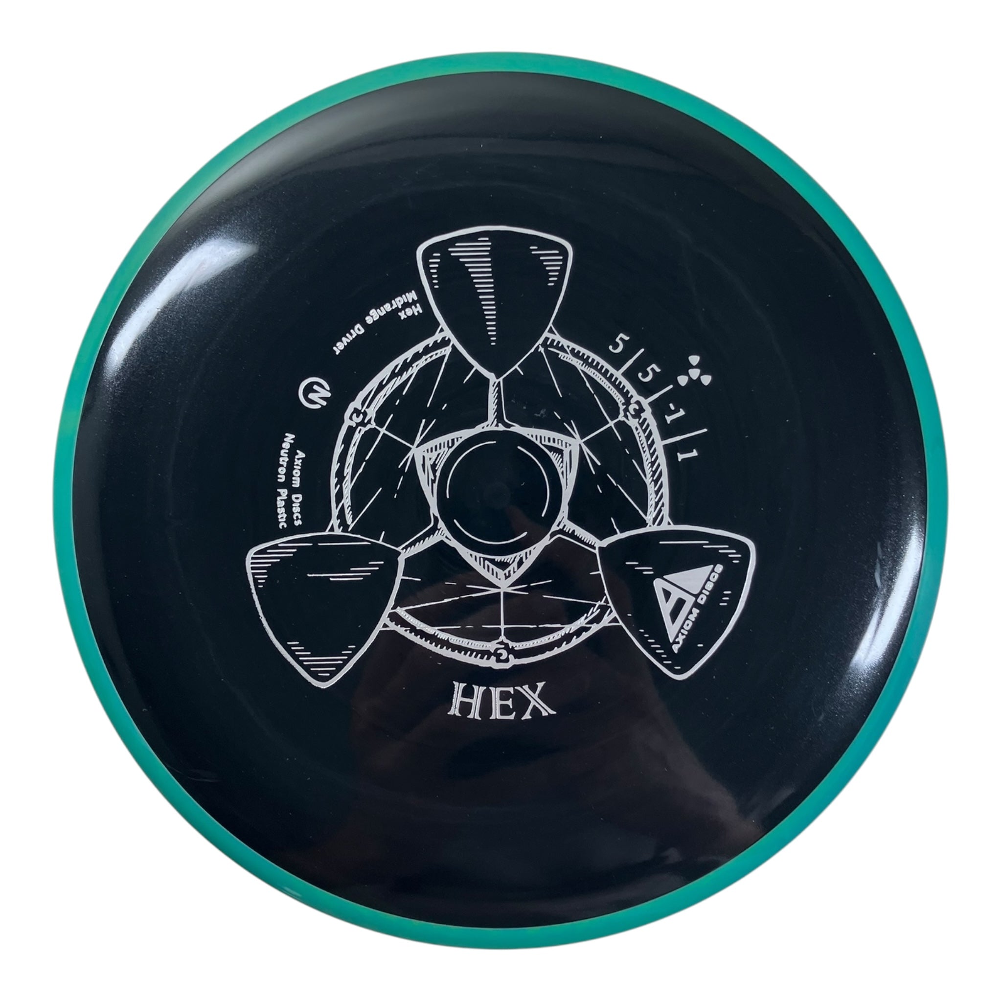 Axiom Discs Hex | Neutron | Black/Teal 177g Disc Golf