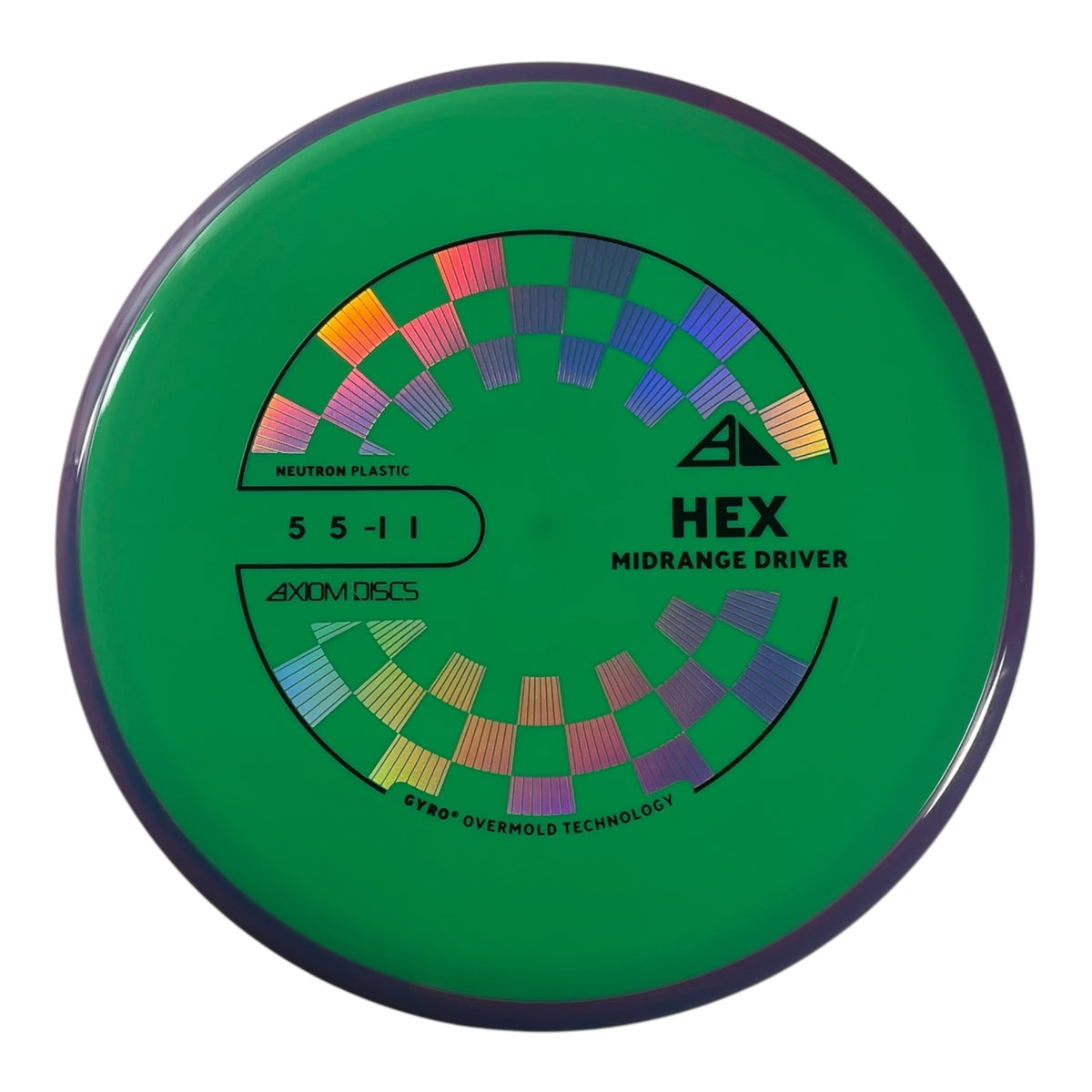 Axiom Discs Hex | Neutron | Green/Purple 177g (Project Lab Coat) Disc Golf