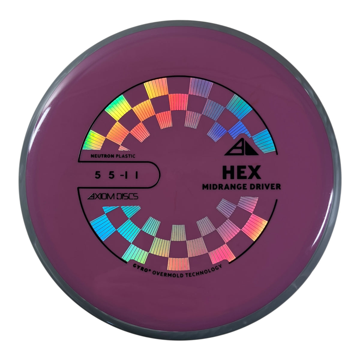 Axiom Discs Hex | Neutron | Purple/Grey 168g (Project Lab Coat) Disc Golf