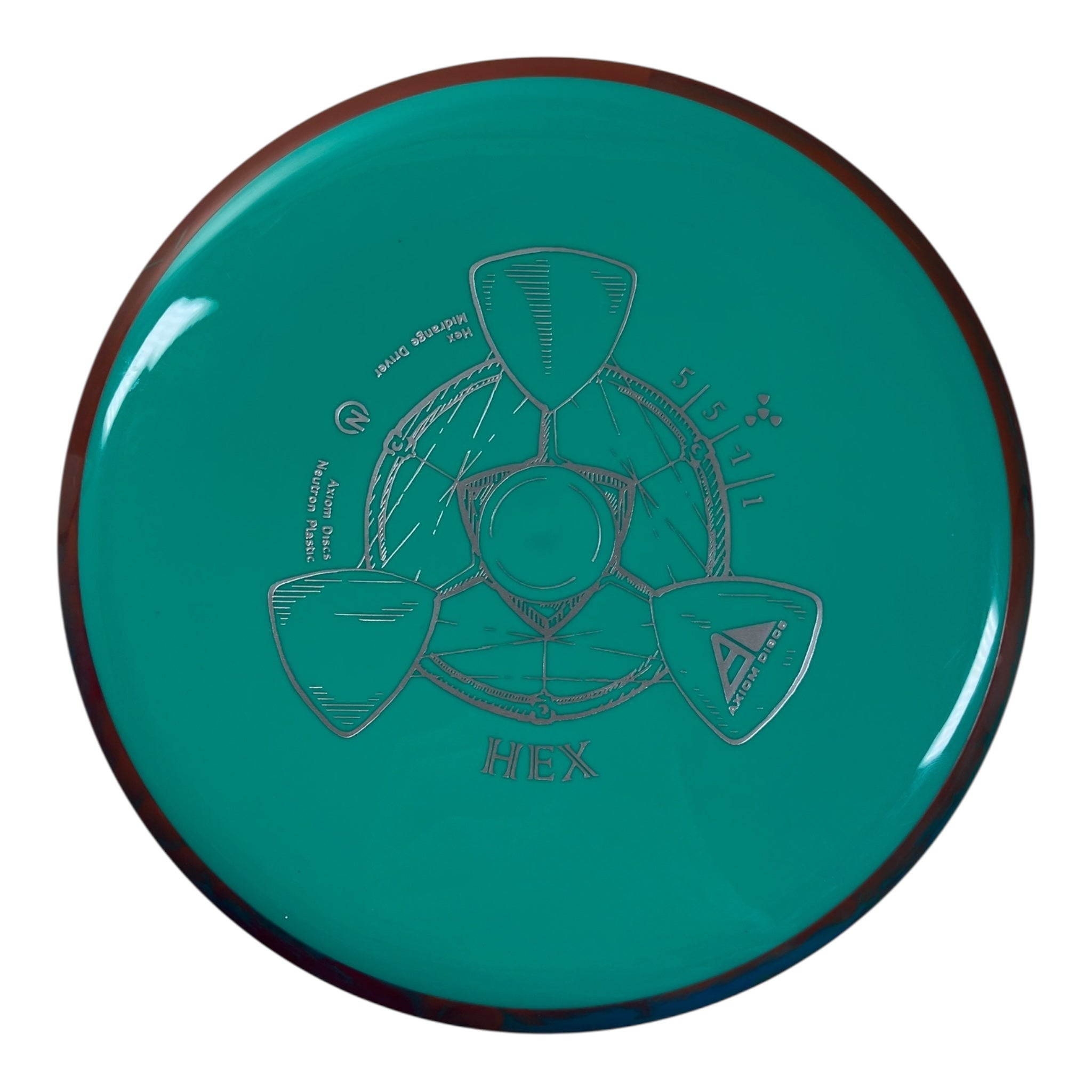 Axiom Discs Hex | Neutron | Teal/Purple 174g Disc Golf