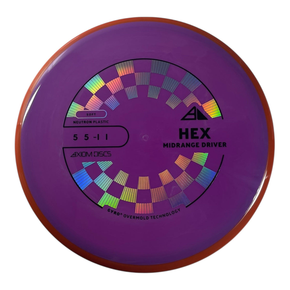 Axiom Discs Hex | Neutron Soft | Purple/Orange 165g (Project Lab Coat) Disc Golf