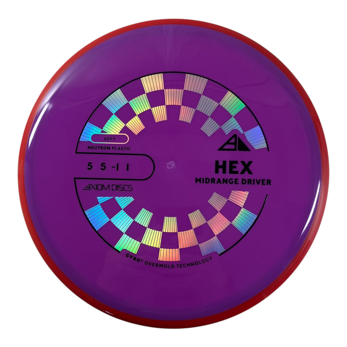 Axiom Discs Hex | Neutron Soft | Purple/Red 165g (Project Lab Coat) Disc Golf