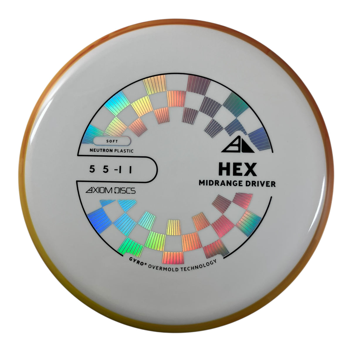 Axiom Discs Hex | Neutron Soft | White/Yellow 165-176g (Project Lab Coat) Disc Golf