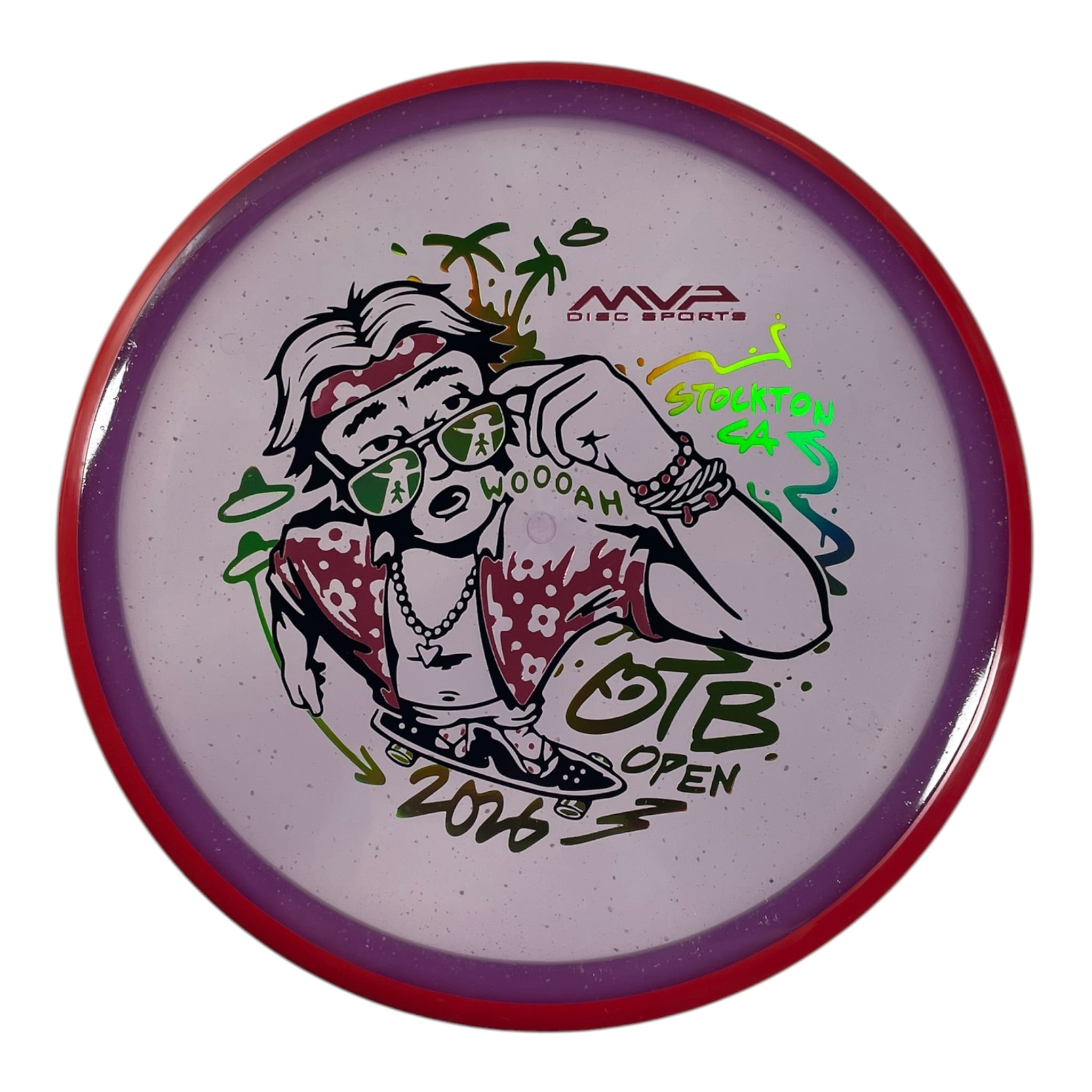 Axiom Discs Hex | Particle Glow Proton Soft | Purple/Red 177g (OTB Open 2026) Disc Golf