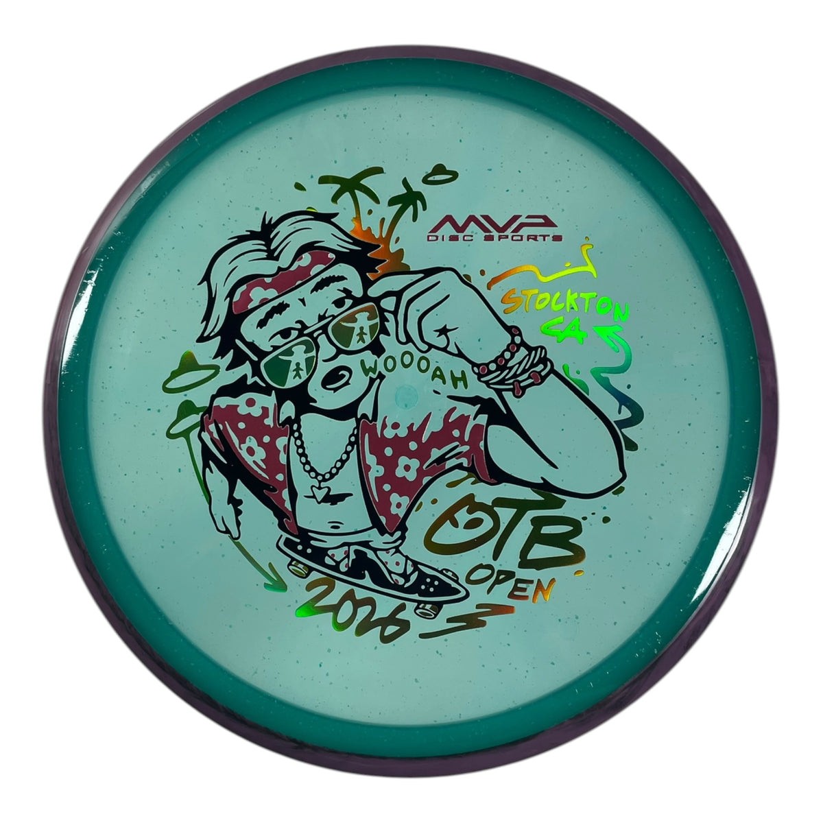 Axiom Discs Hex | Particle Glow Proton Soft | Teal/Purple 177g (OTB Open 2026) Disc Golf