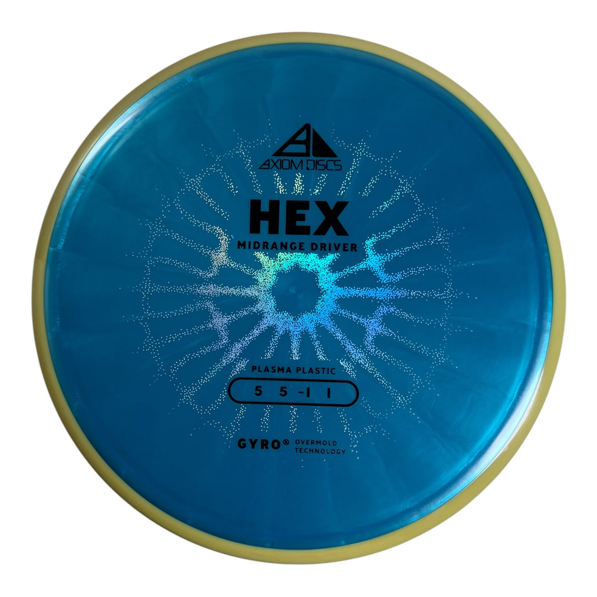 Axiom Discs Hex | Plasma | Blue/Yellow 177g (Project Lab Coat) Disc Golf