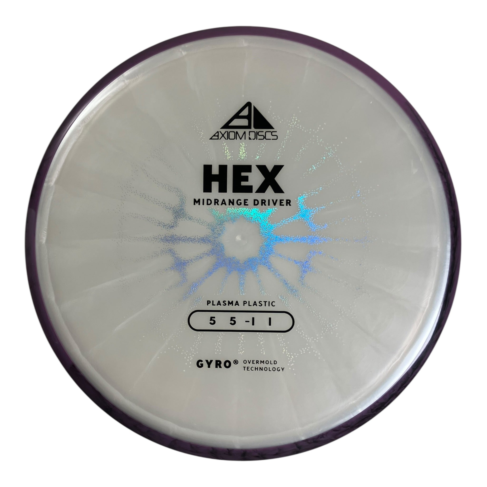 Axiom Discs Hex | Plasma | White/Purple 176g (Project Lab Coat) Disc Golf