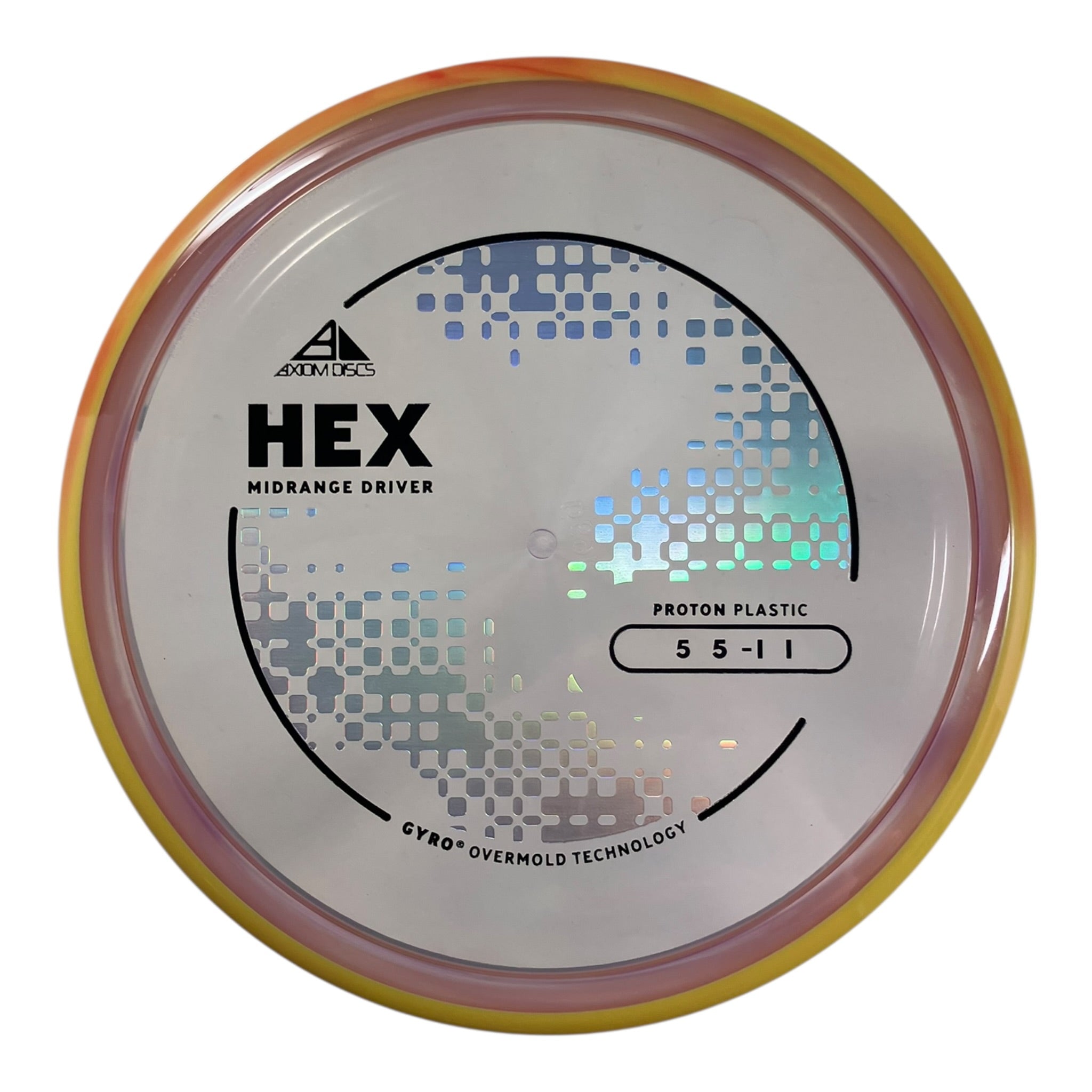 Axiom Discs Hex | Proton | Clear/Yellow 169g (Project Lab Coat) Disc Golf