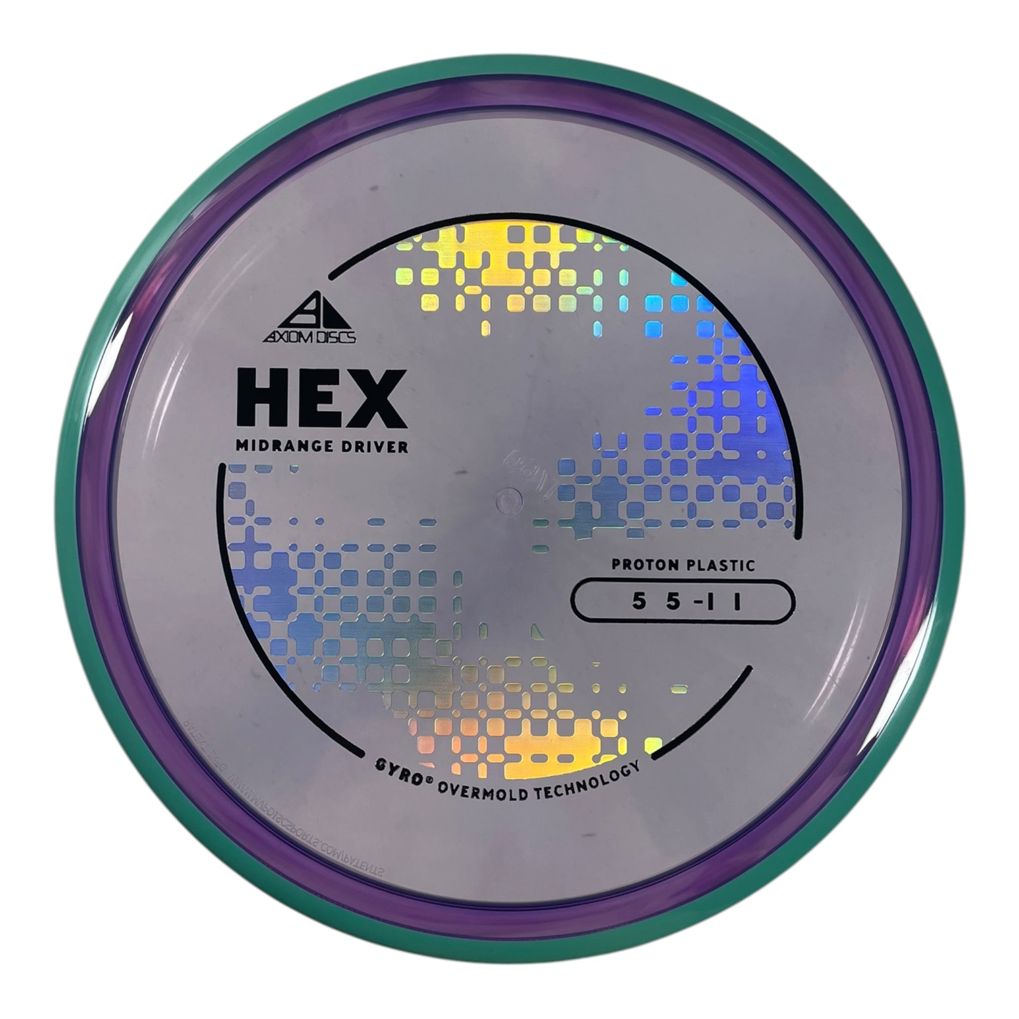 Axiom Discs Hex | Proton | Purple/Teal 176g (Project Lab Coat) Disc Golf