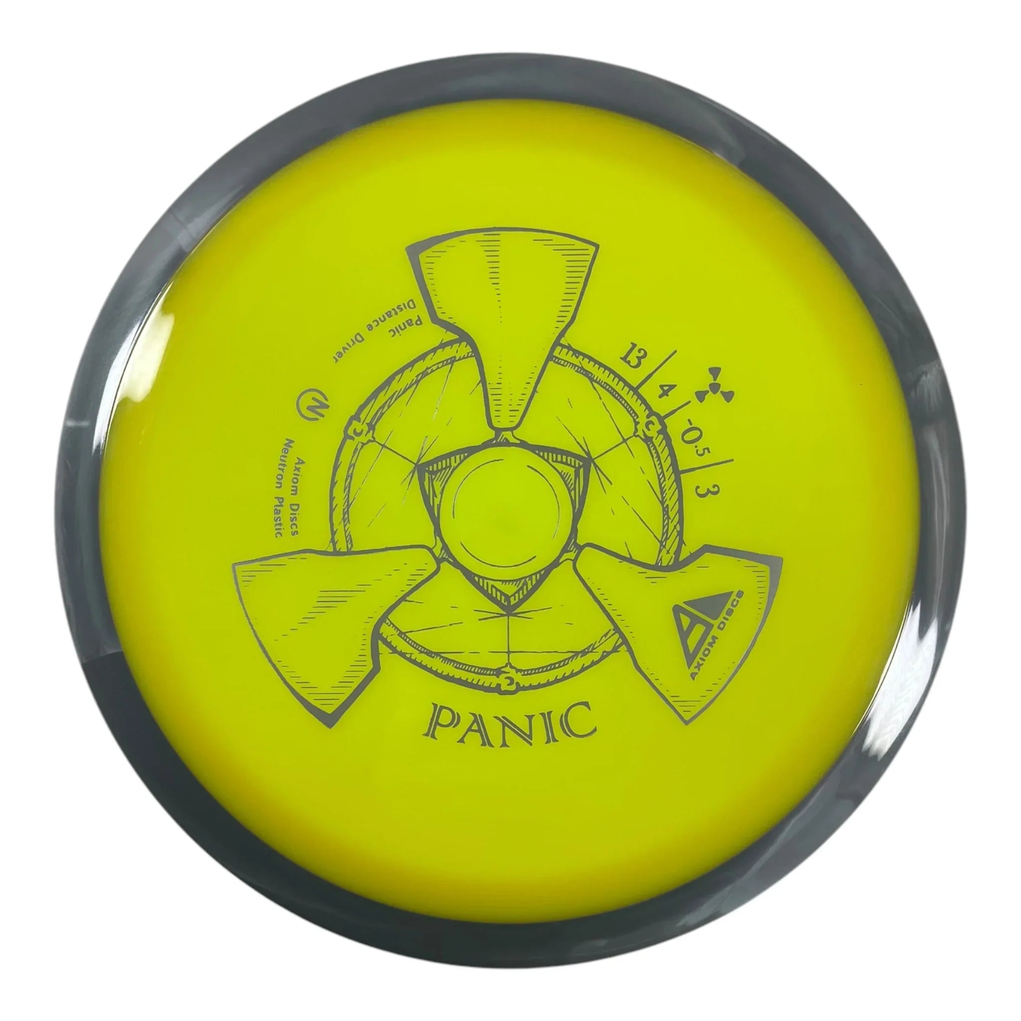 Axiom Discs Panic | Neutron | Yellow/Grey 168g Disc Golf