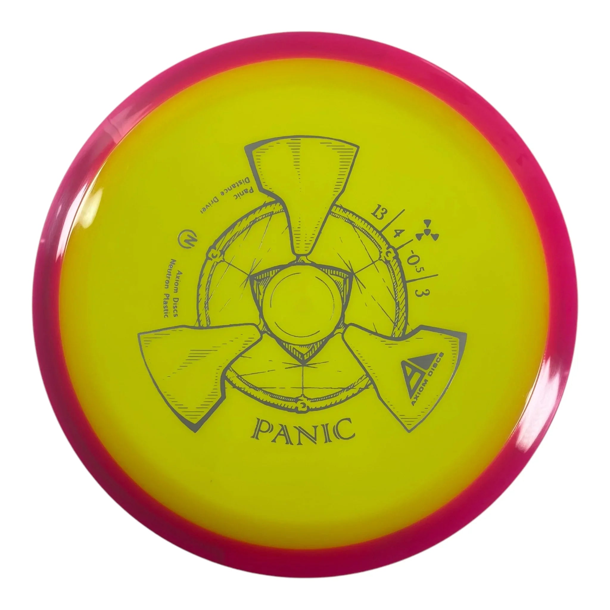 Axiom Discs Panic | Neutron | Yellow/Pink 168g Disc Golf