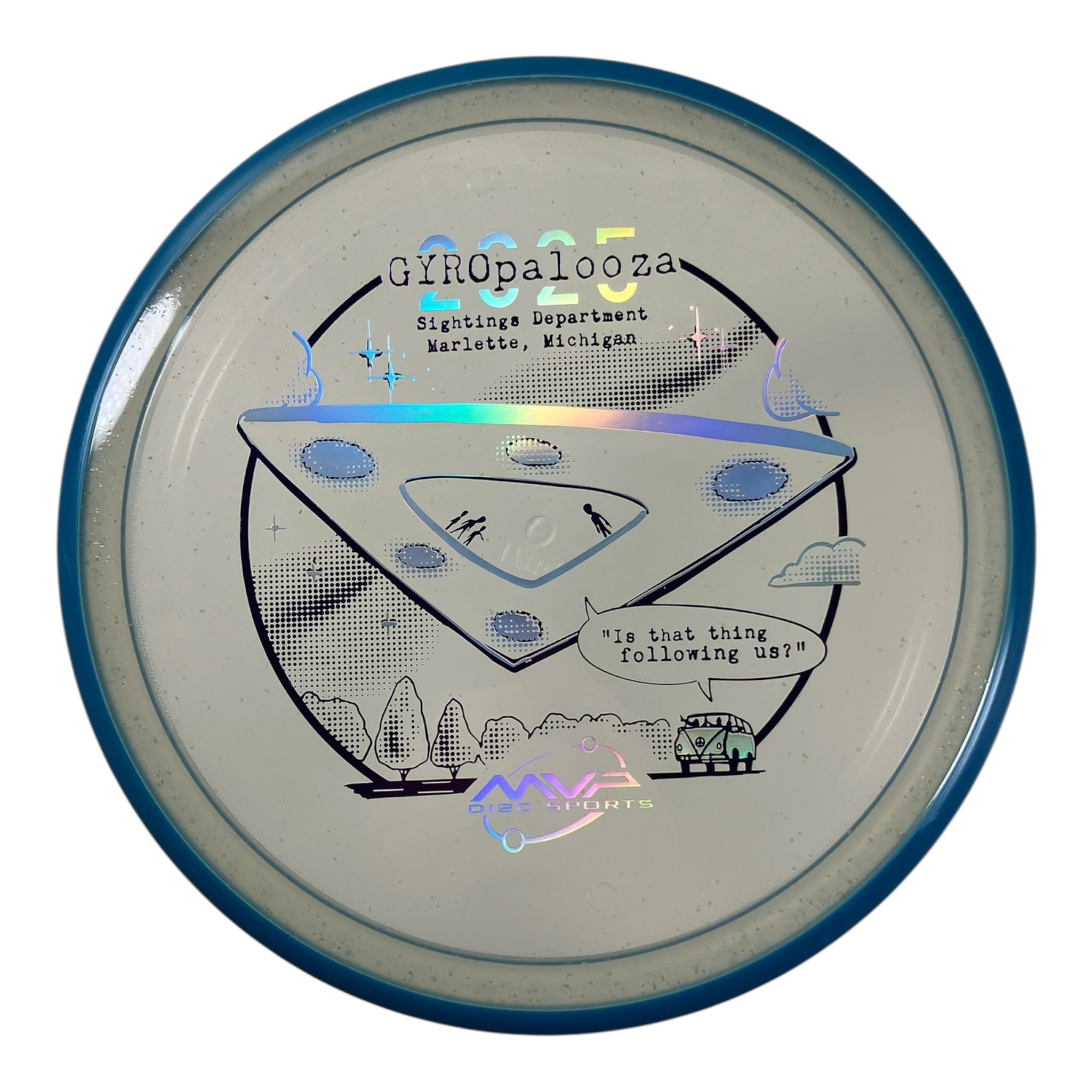 Axiom Discs Pyro | Particle Glow Proton | Clear/Blue 178g (Gyropalooza 2025) Disc Golf
