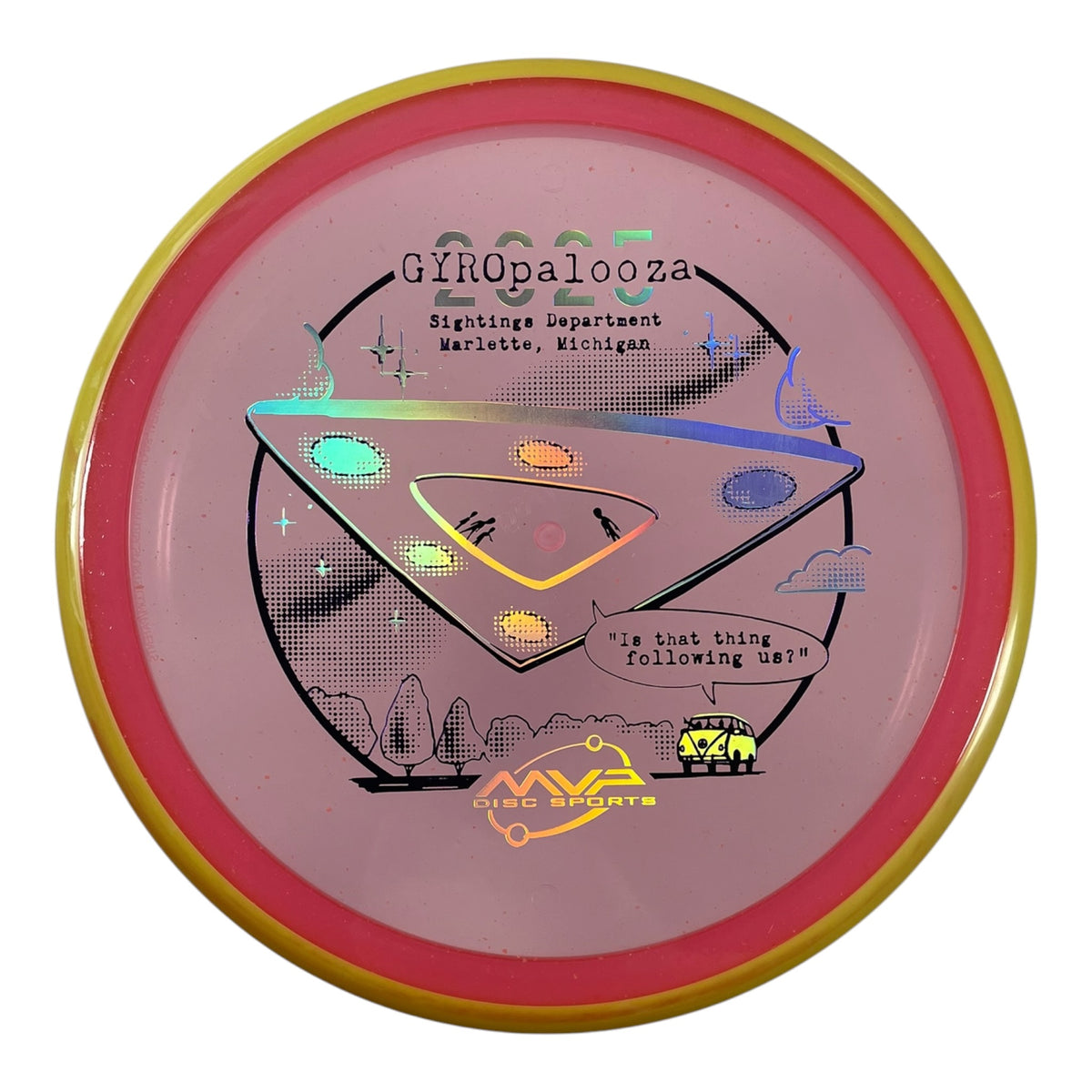 Axiom Discs Pyro | Particle Glow Proton | Pink/Yellow 176g (Gyropalooza 2025) Disc Golf