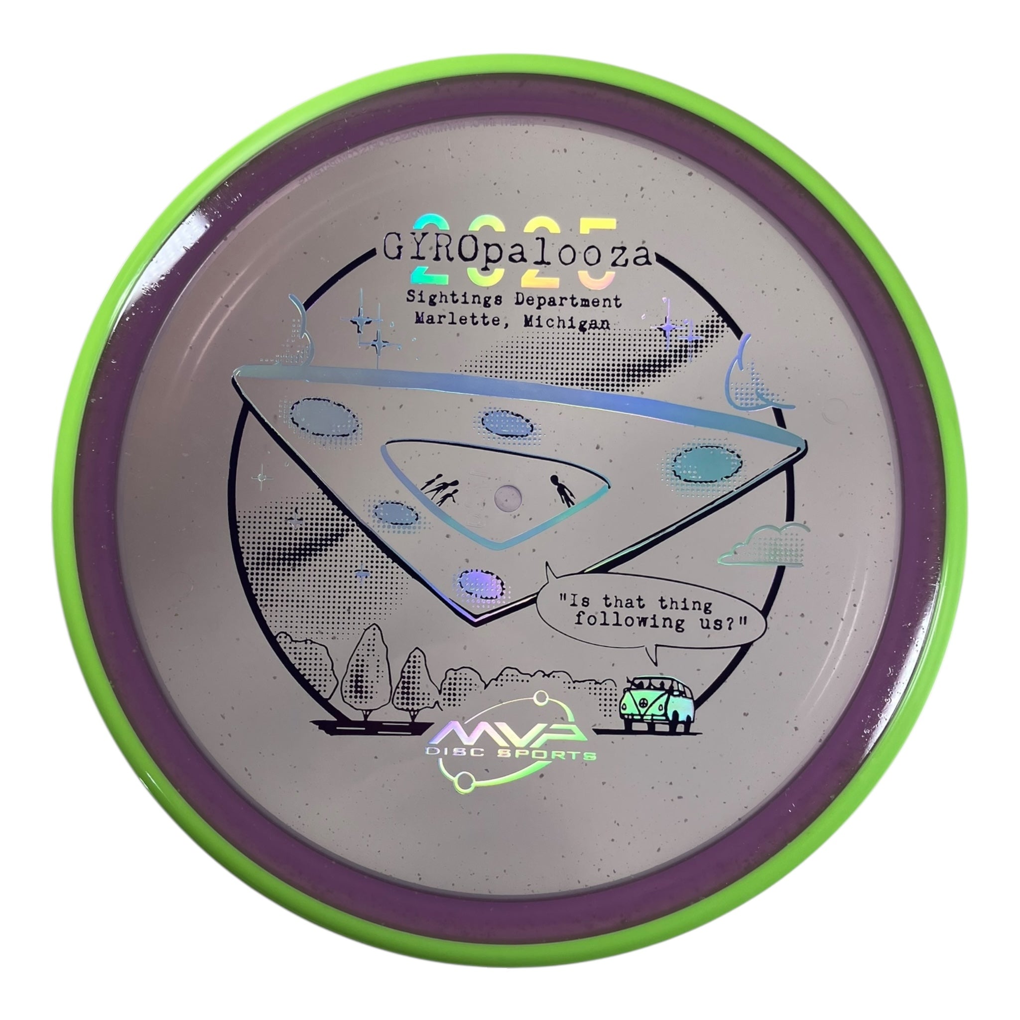 Axiom Discs Pyro | Particle Glow Proton | Purple/Lime 172g (Gyropalooza 2025) Disc Golf