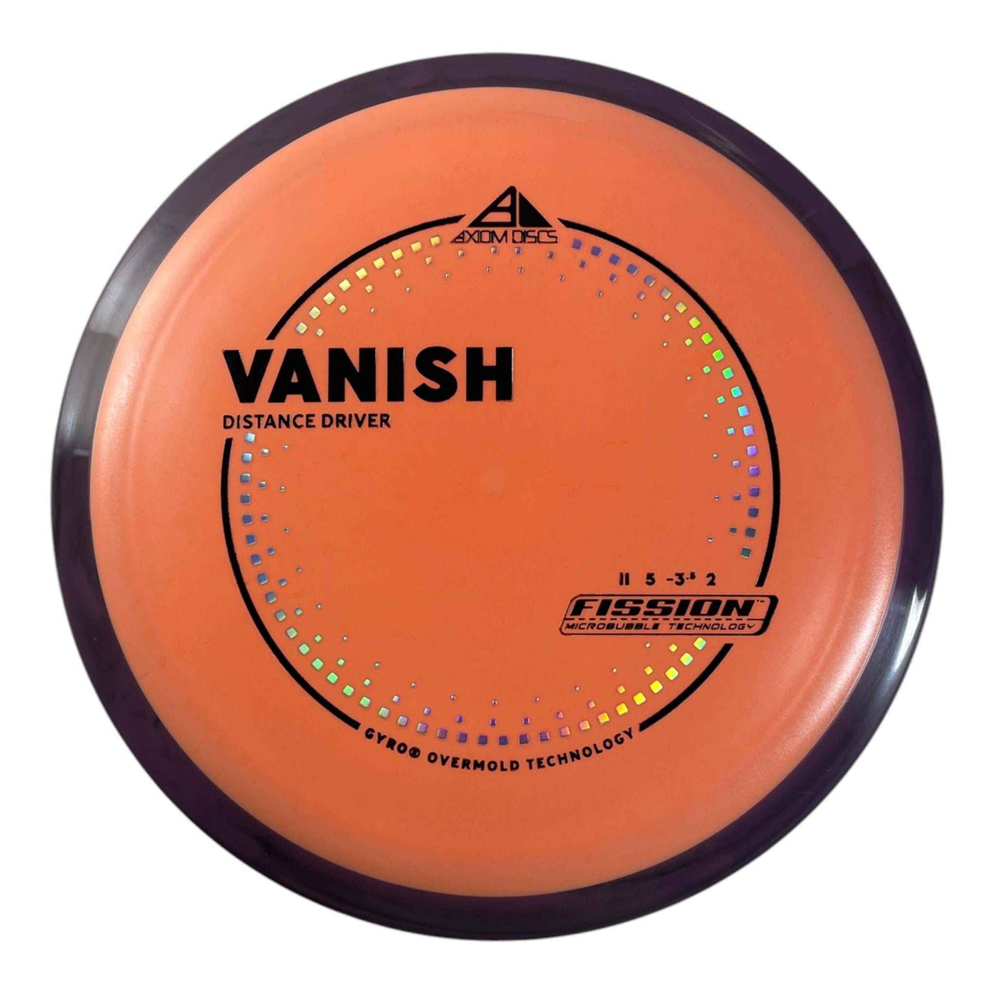 Axiom Discs Vanish | Fission | Orange/Purple 152g (Project Lab Coat) Disc Golf