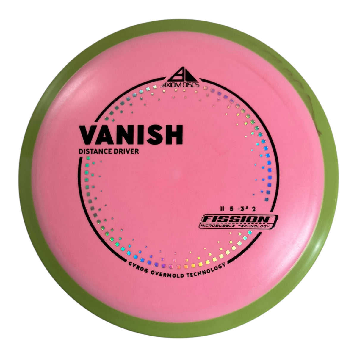 Axiom Discs Vanish | Fission | Pink/Green 158g (Project Lab Coat) Disc Golf
