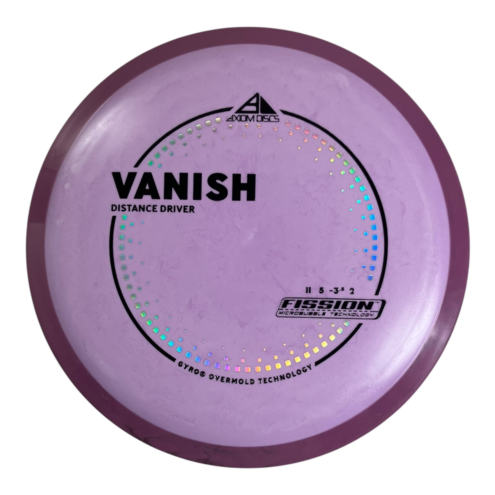 Axiom Discs Vanish | Fission | Purple/Purple 169-175g (Project Lab Coat) Disc Golf