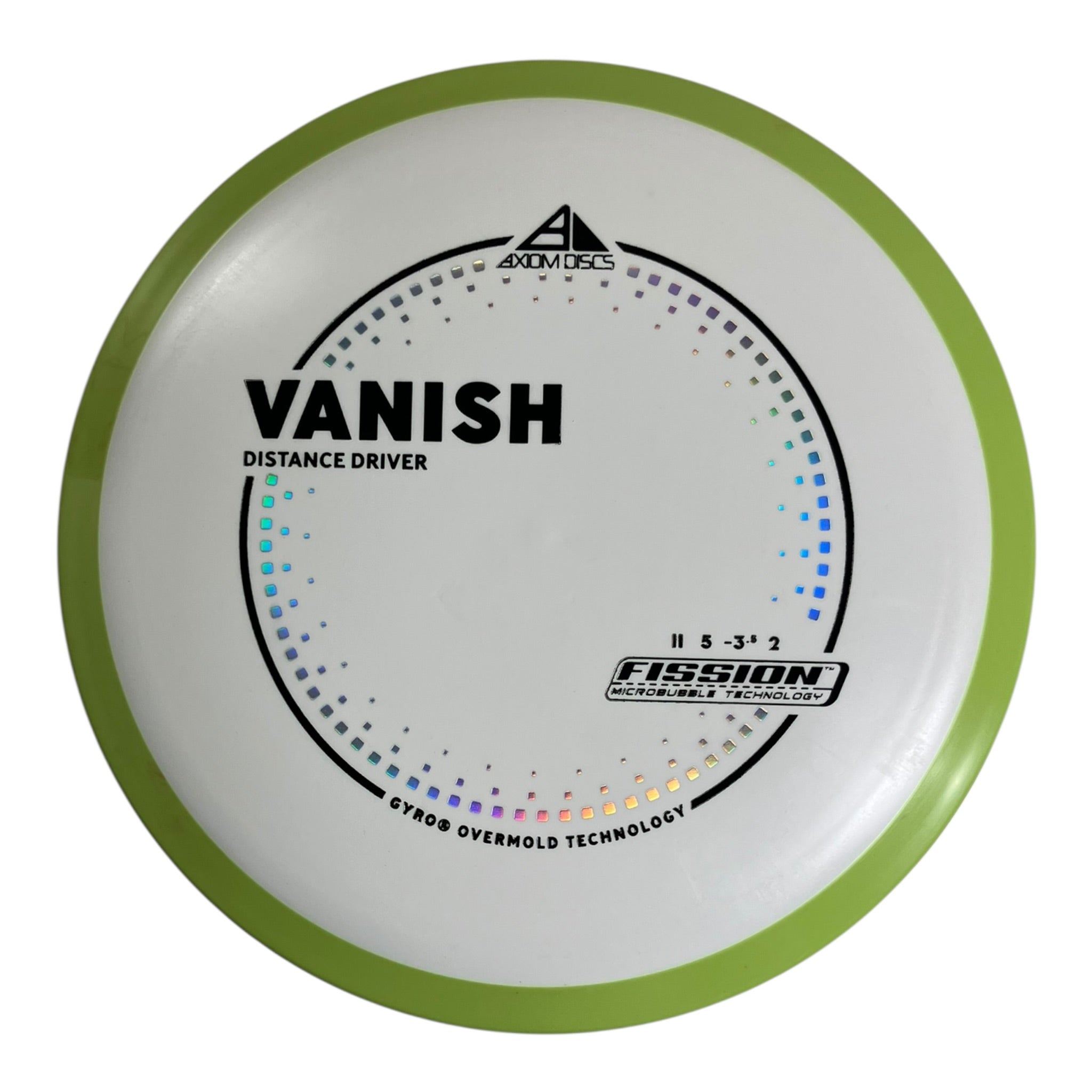 Axiom Discs Vanish | Fission | White/Green 166g (Project Lab Coat) Disc Golf