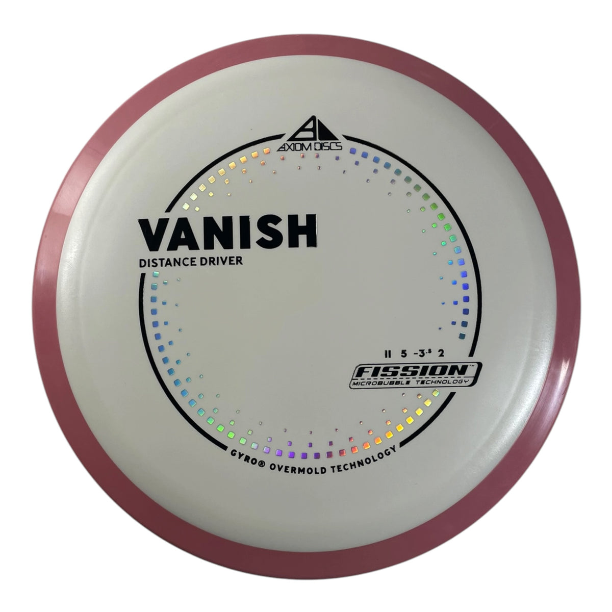 Axiom Discs Vanish | Fission | White/Pink 175g (Project Lab Coat) Disc Golf