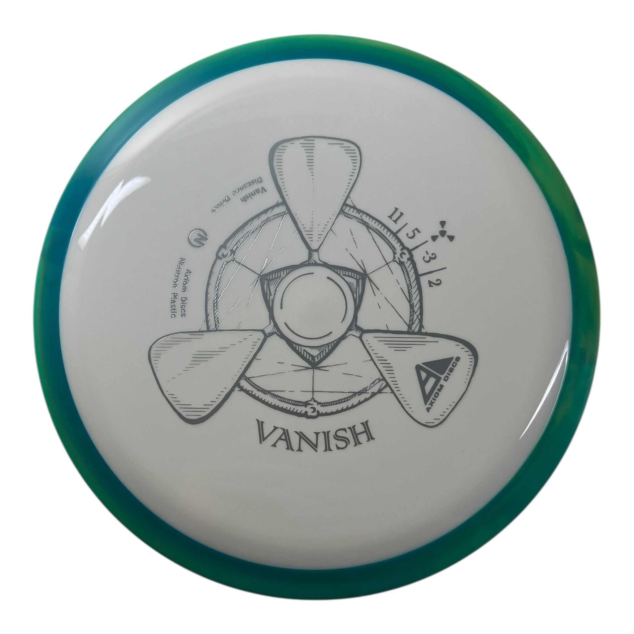 Axiom Discs Vanish | Neutron | White/Green 163g Disc Golf