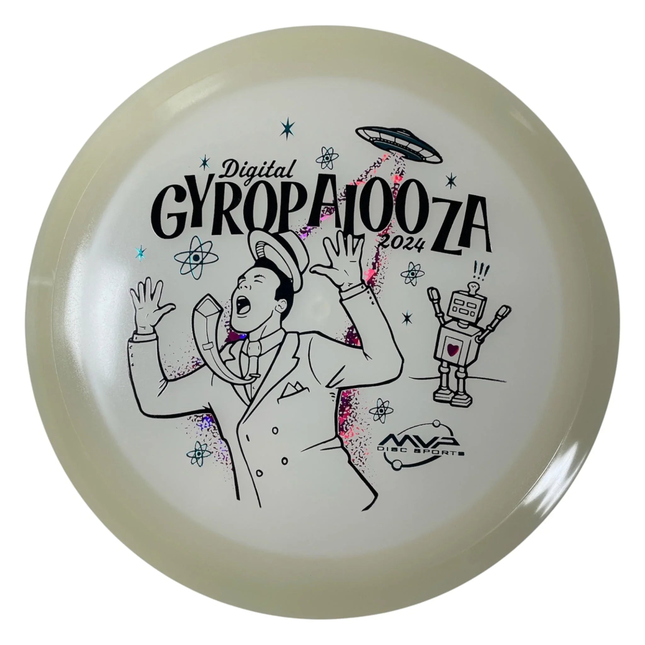Axiom Discs Vanish | Total Eclipse | White Glow/Pink 173 - 175g (Gyropalooza 2024) Disc Golf