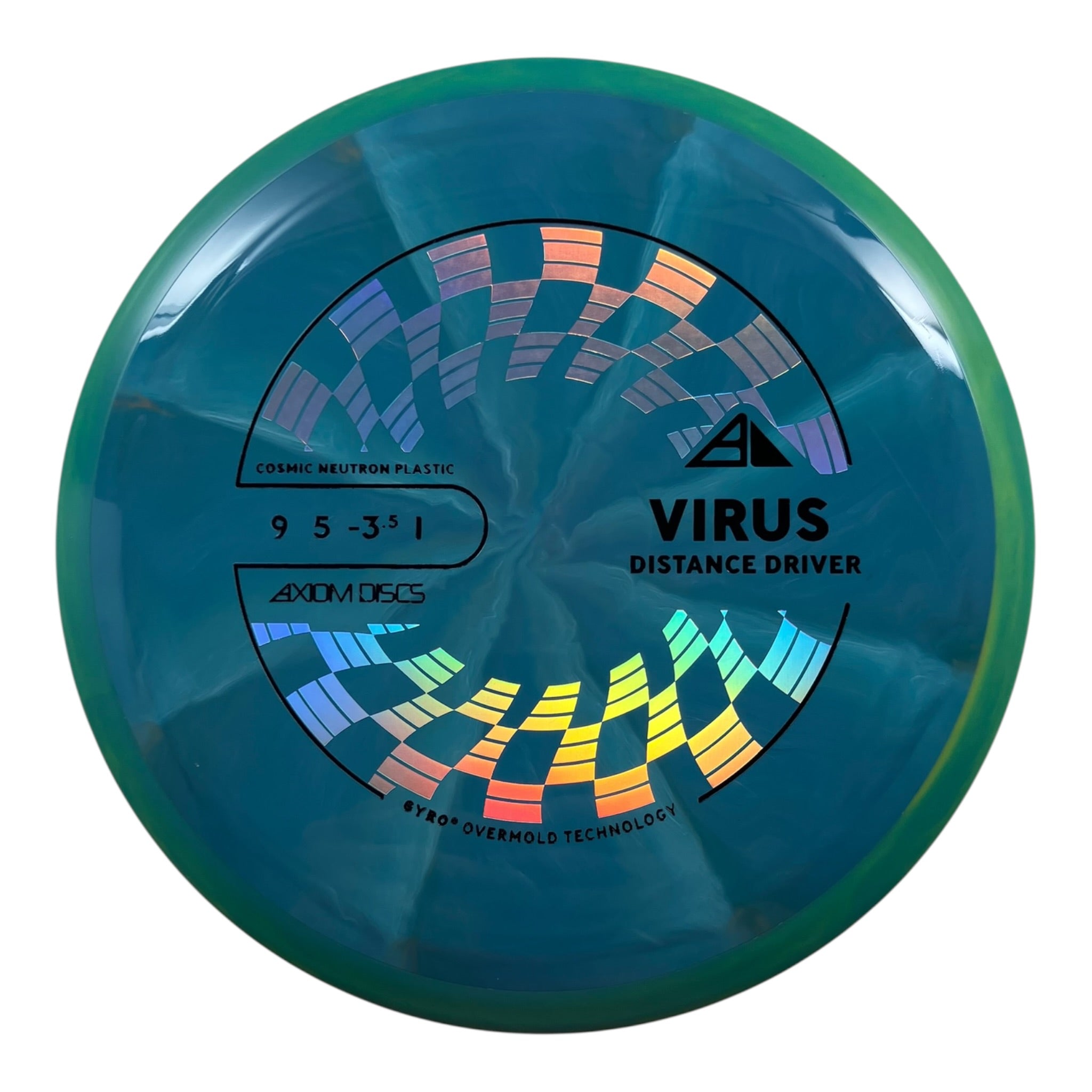 Axiom Discs Virus | Cosmic Neutron | Blue/Teal 168g (Project Lab Coat) Disc Golf