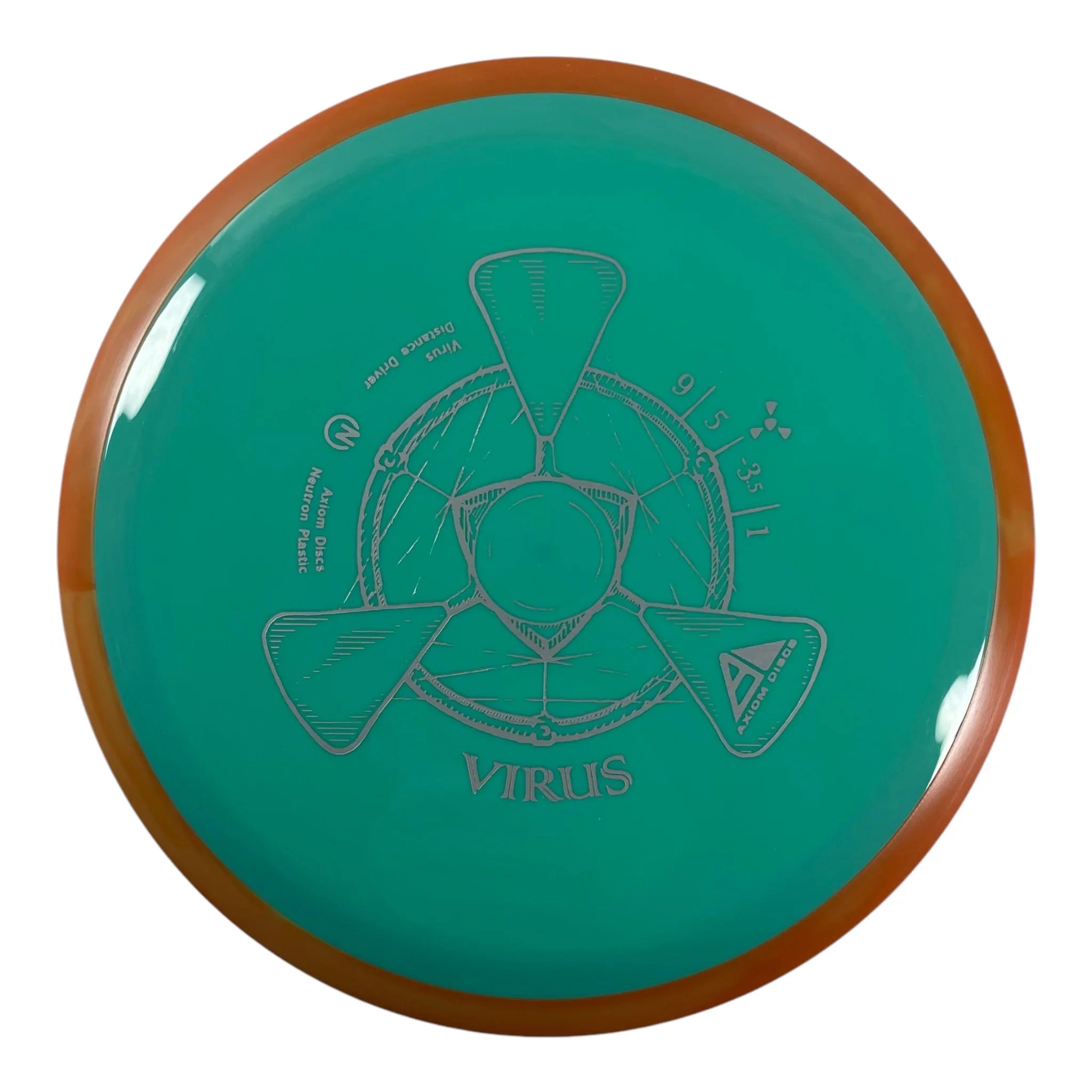 Axiom Discs Virus | Neutron | Green/Orange 169g Disc Golf