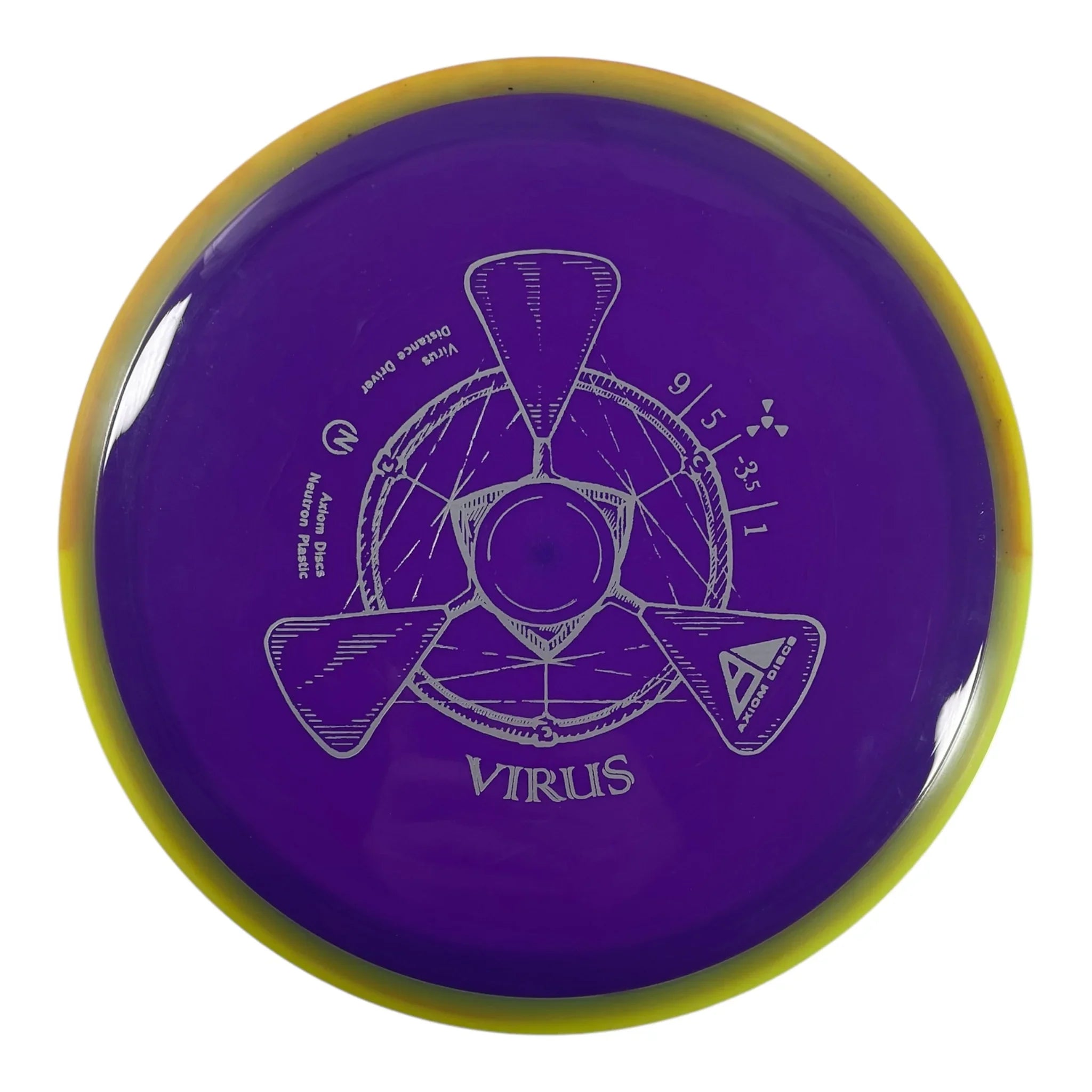 Axiom Discs Virus | Neutron | Purple/Yellow 156g Disc Golf
