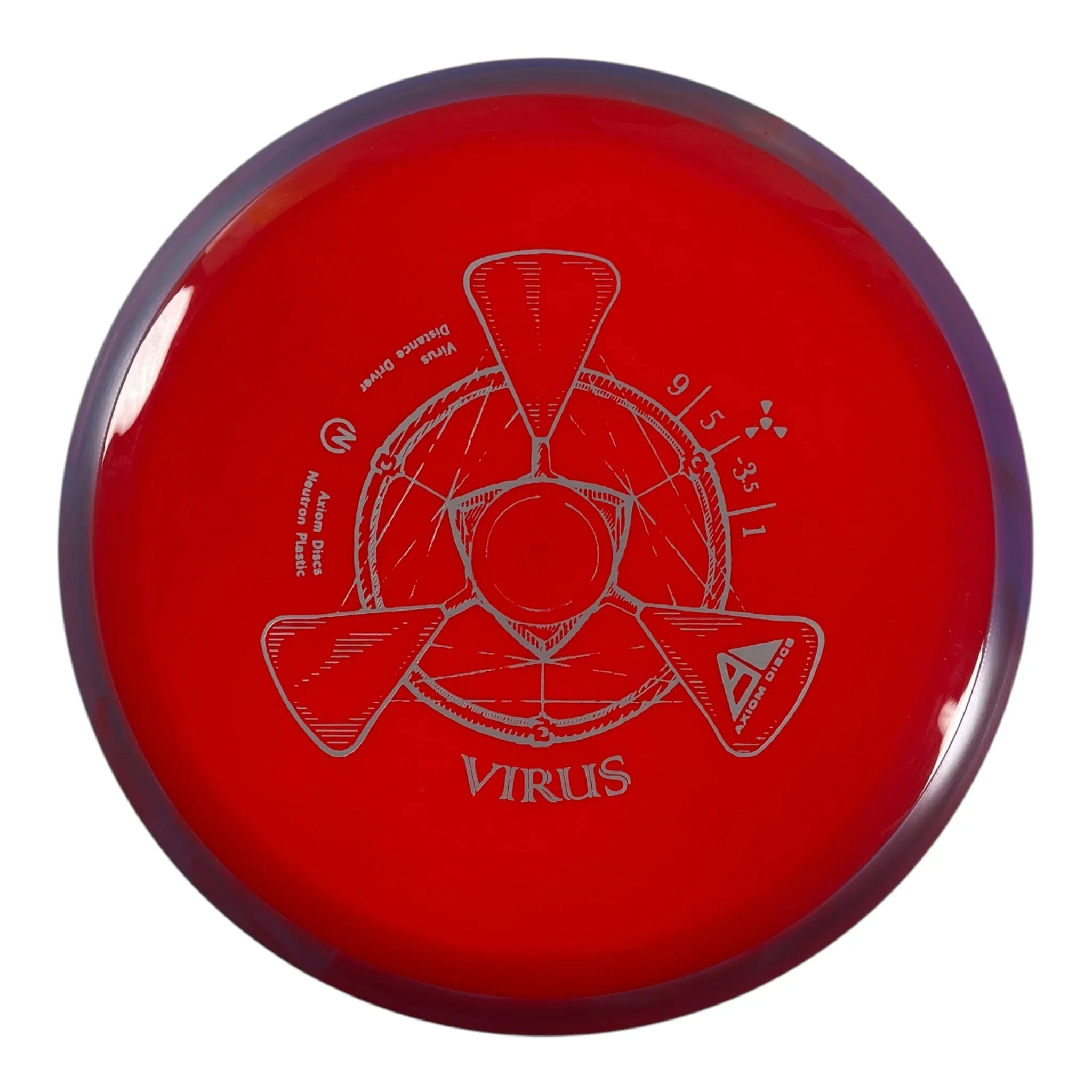 Axiom Discs Virus | Neutron | Red/Purple 162g Disc Golf