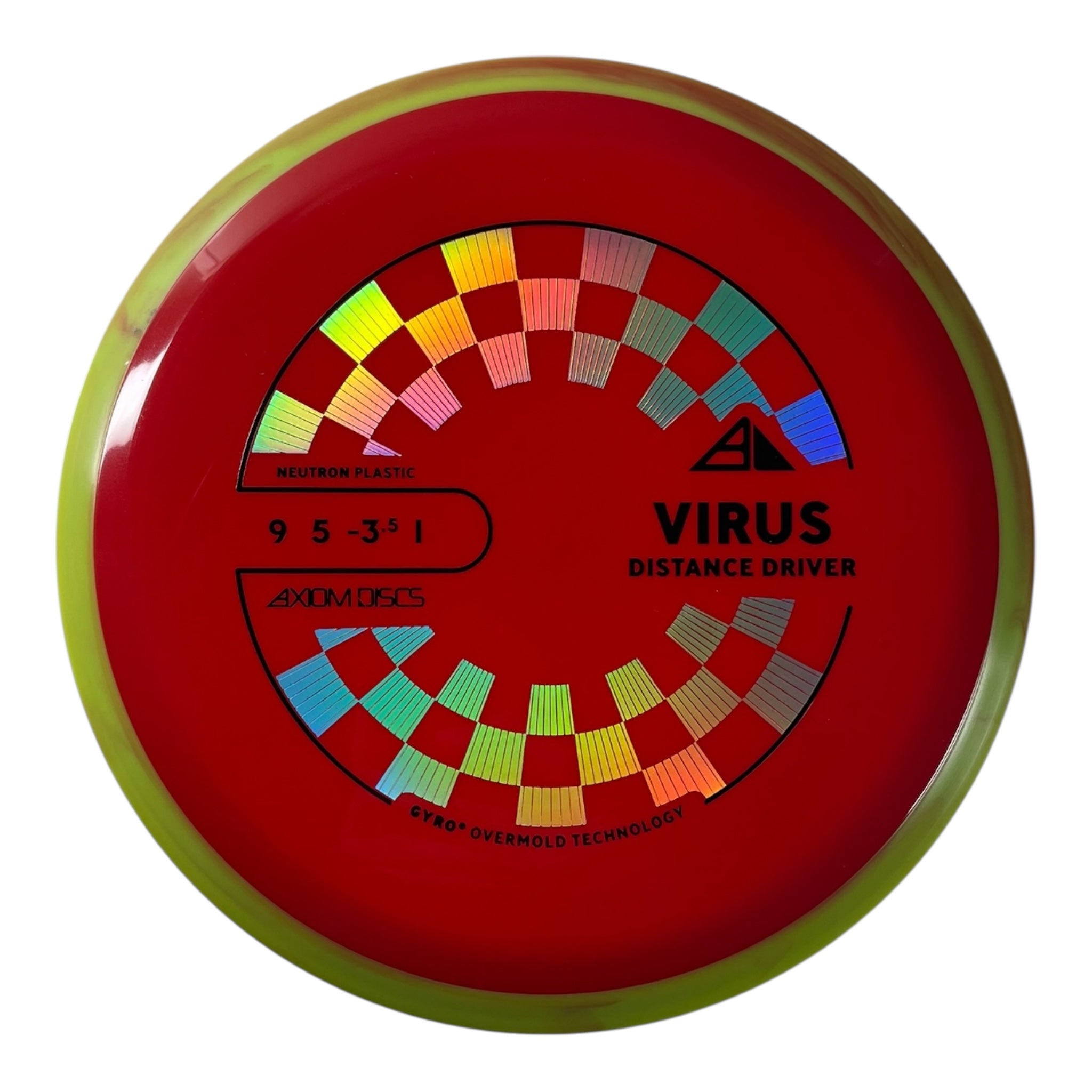 Axiom Discs Virus | Neutron | Red/Yellow 164g (Project Lab Coat) Disc Golf