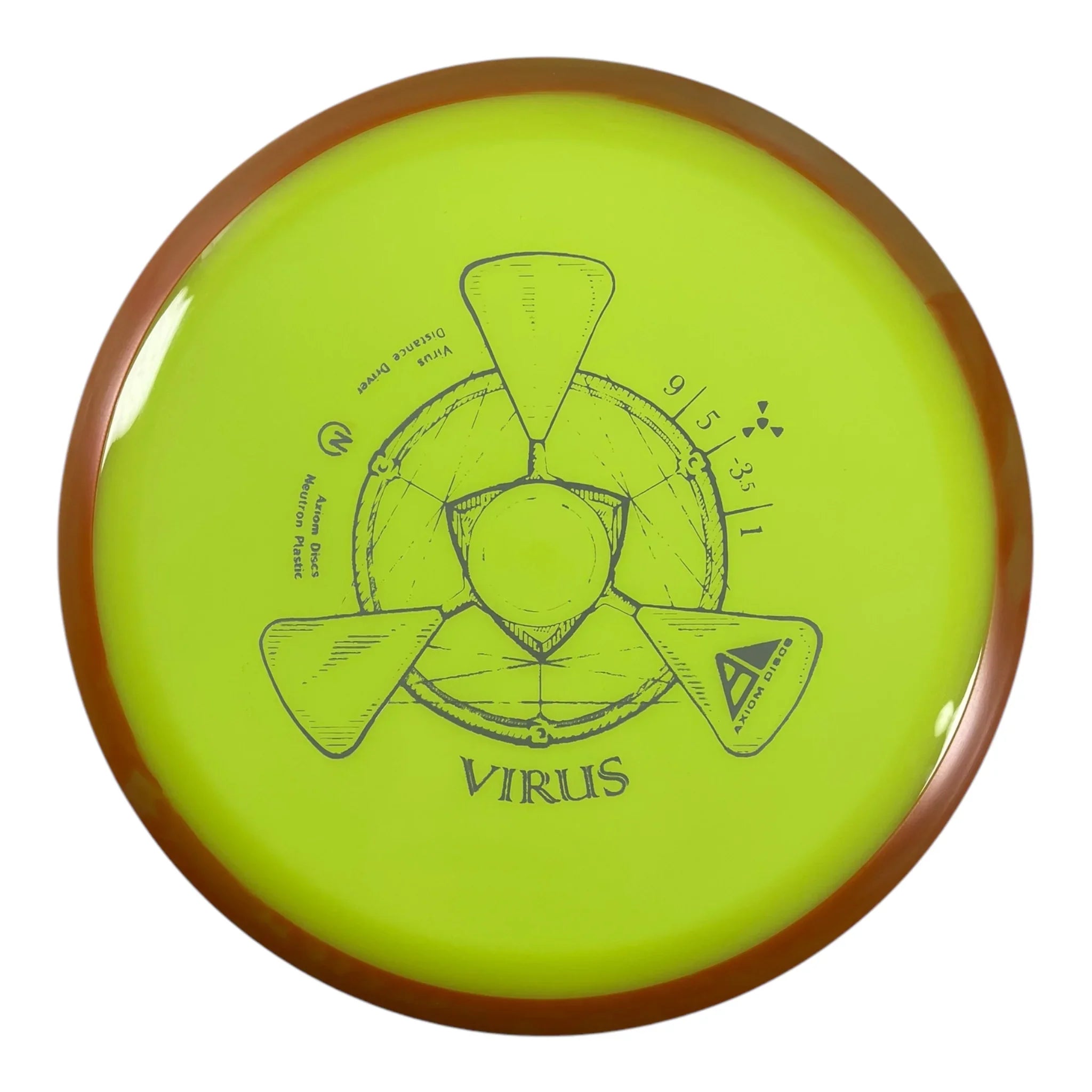 Axiom Discs Virus | Neutron | Yellow/Orange 168g Disc Golf