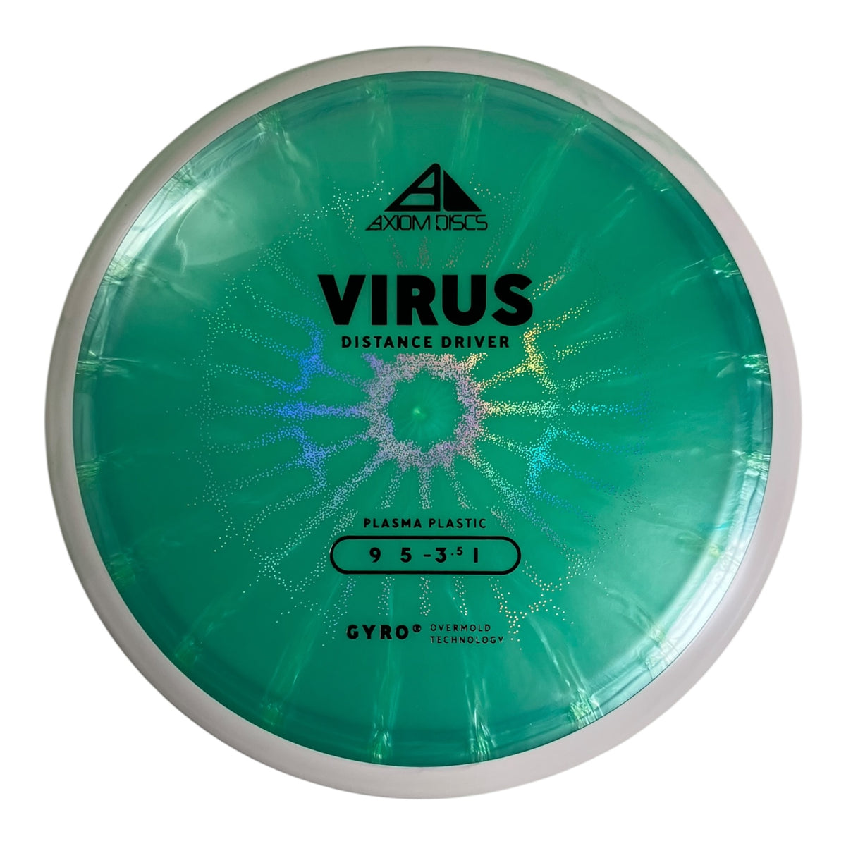 Axiom Discs Virus | Plasma | Green/White 164g (Project Lab Coat) Disc Golf