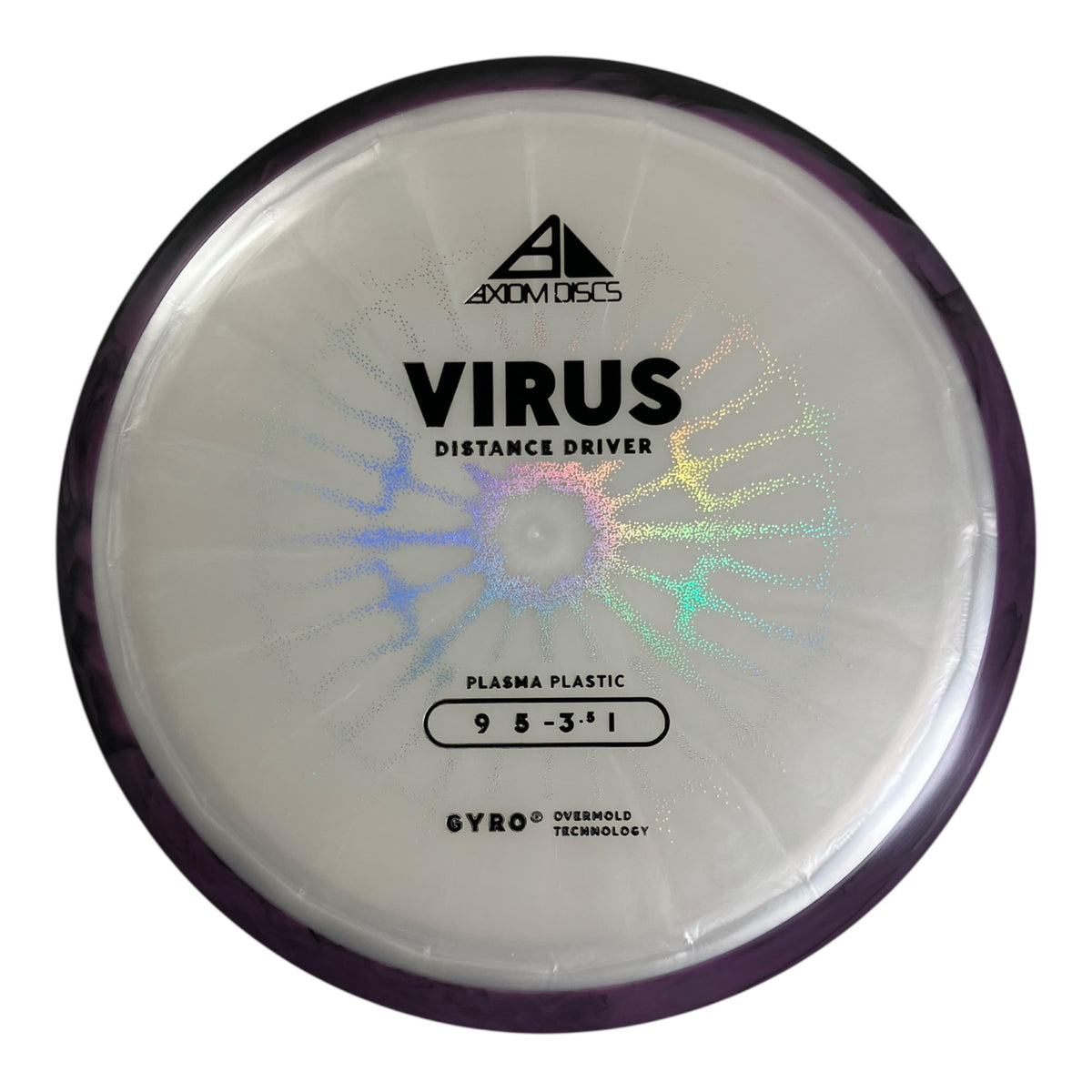 Axiom Discs Virus | Plasma | White/Purple 167g (Project Lab Coat) Disc Golf